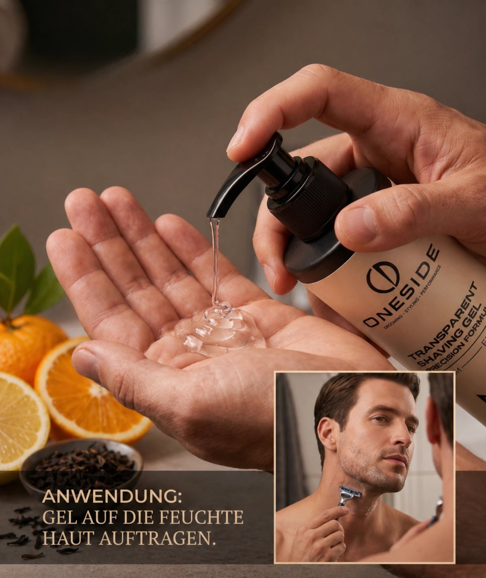 ONESIDE Transparent Shaving Gel No. 2 - Clean Modern