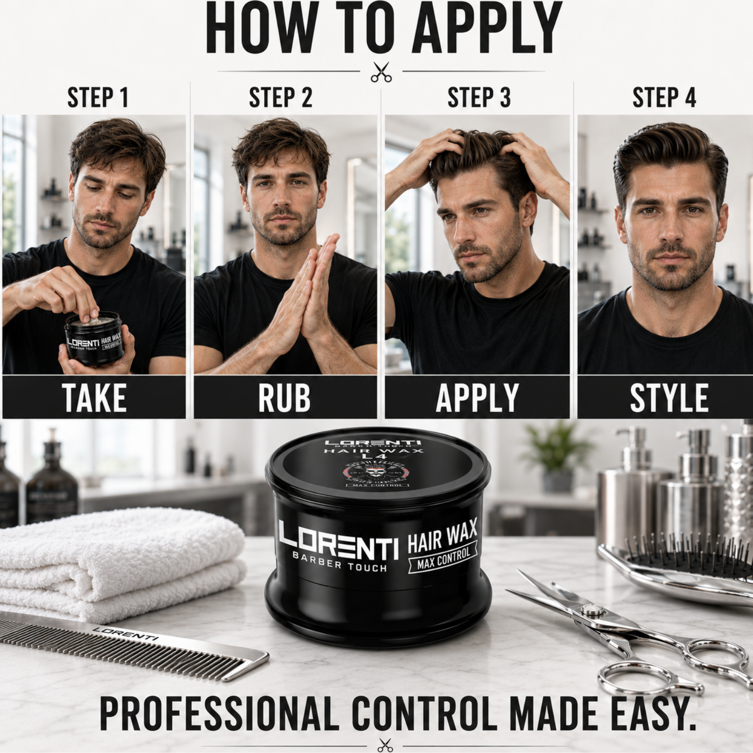 Lorenti Hair Wax L4 Max Control – Professionelles Haarwachs 150ml