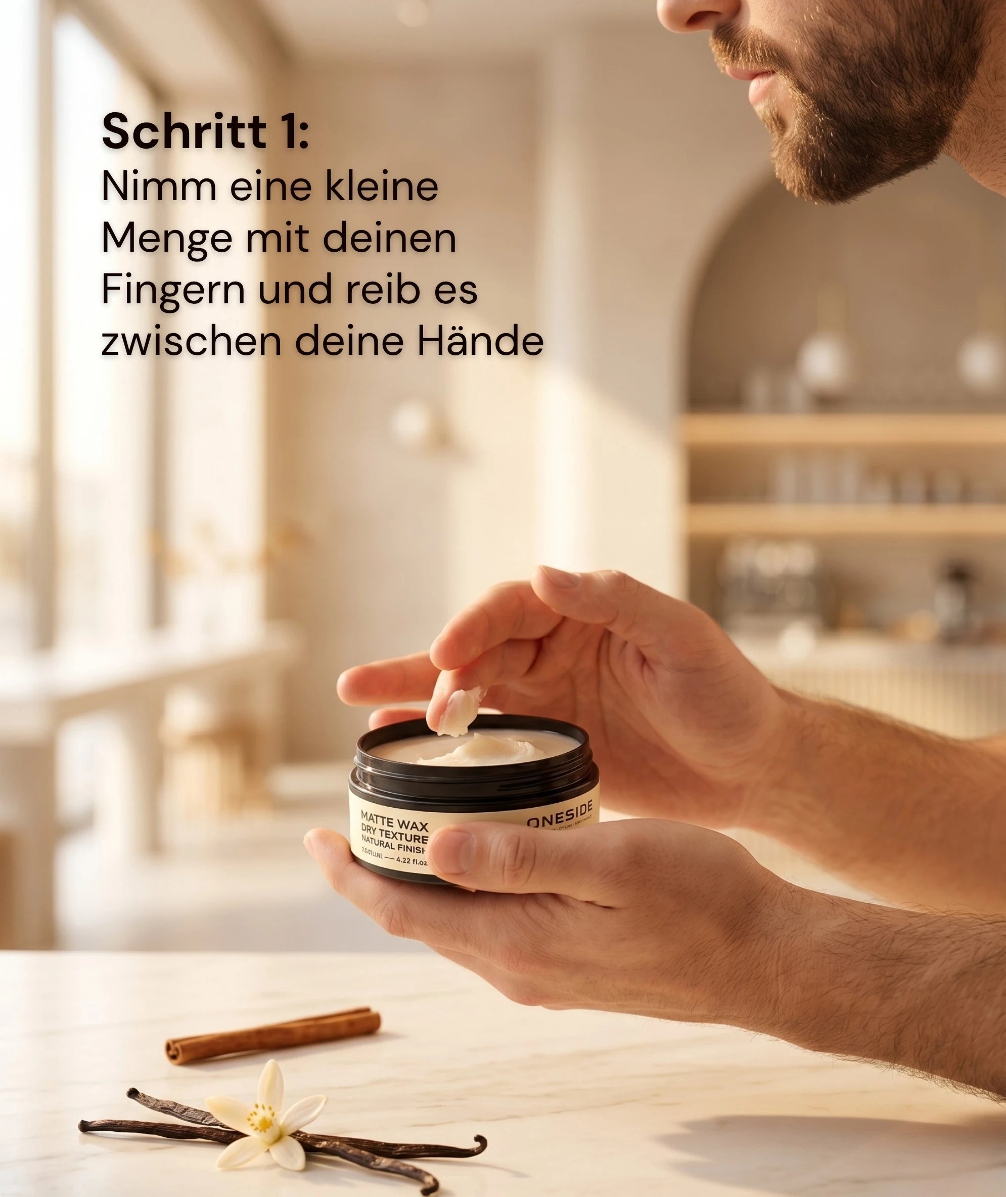 ONESIDE Matte Wax Dry Texture Natural Finish No. 5 - Vanilla Elegant