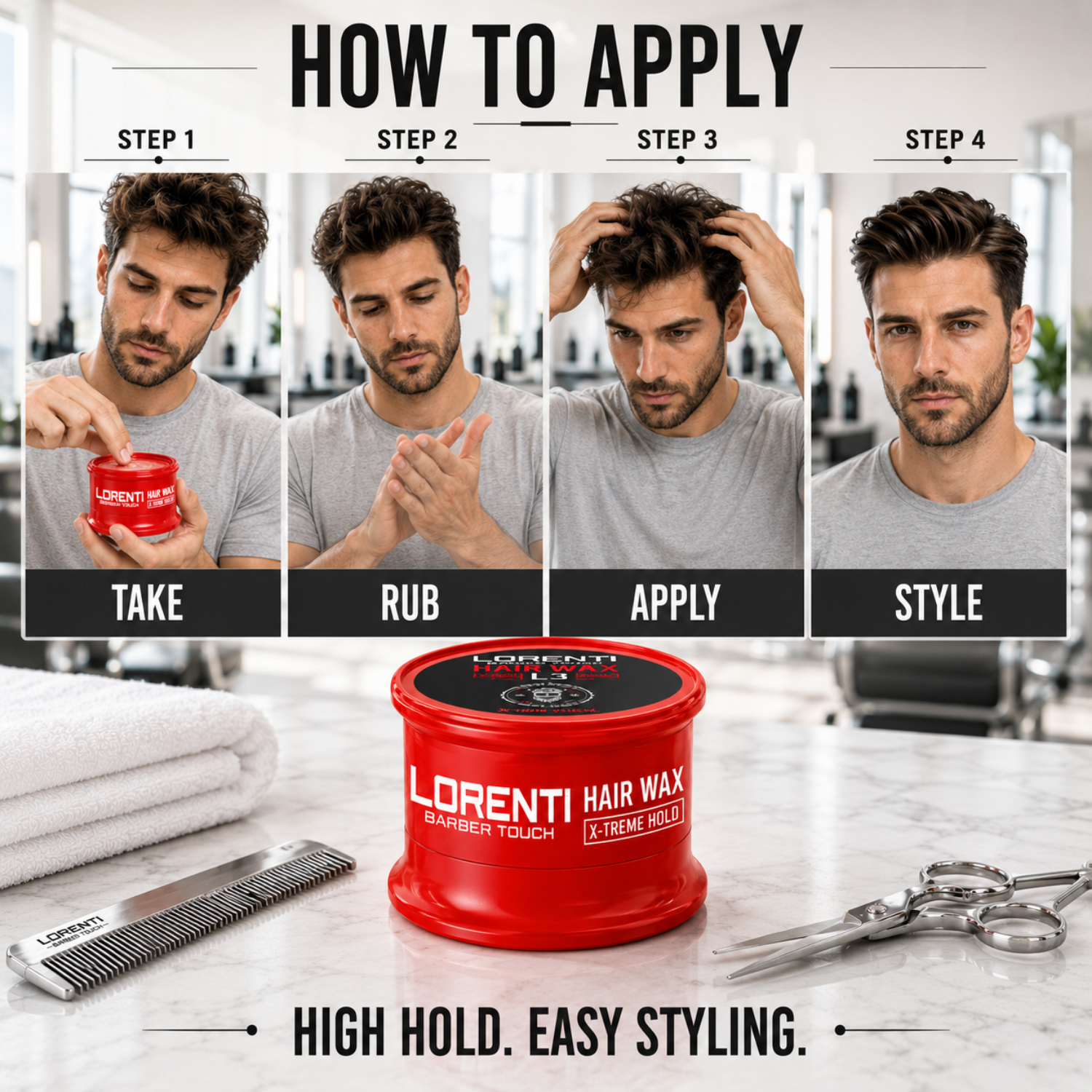 Lorenti Hair Wax L3 X-Treme Hold – Extra Starkes Haarwachs 150ml