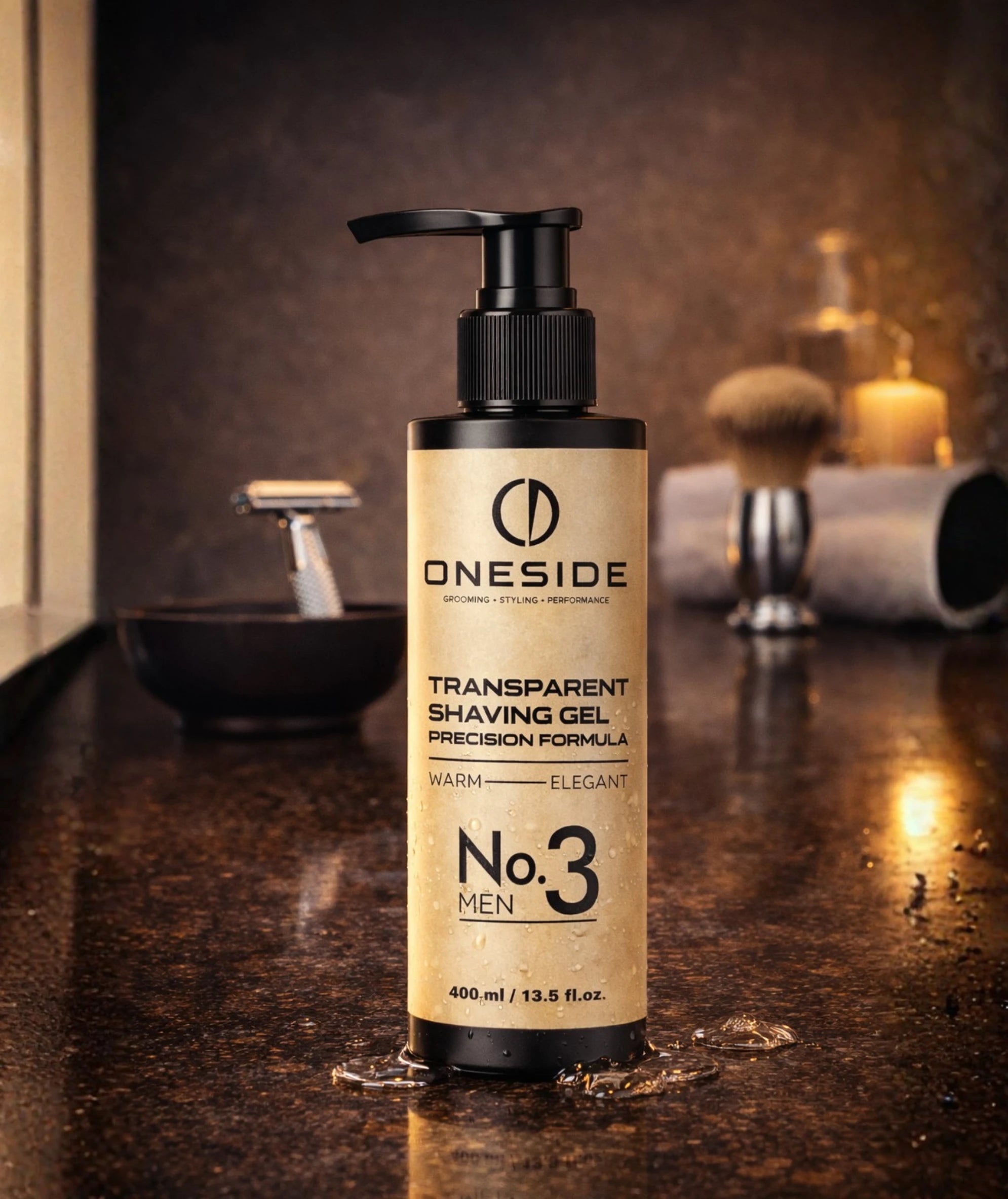 ONESIDE Transparent Shaving Gel No. 3 - Warm Elegant