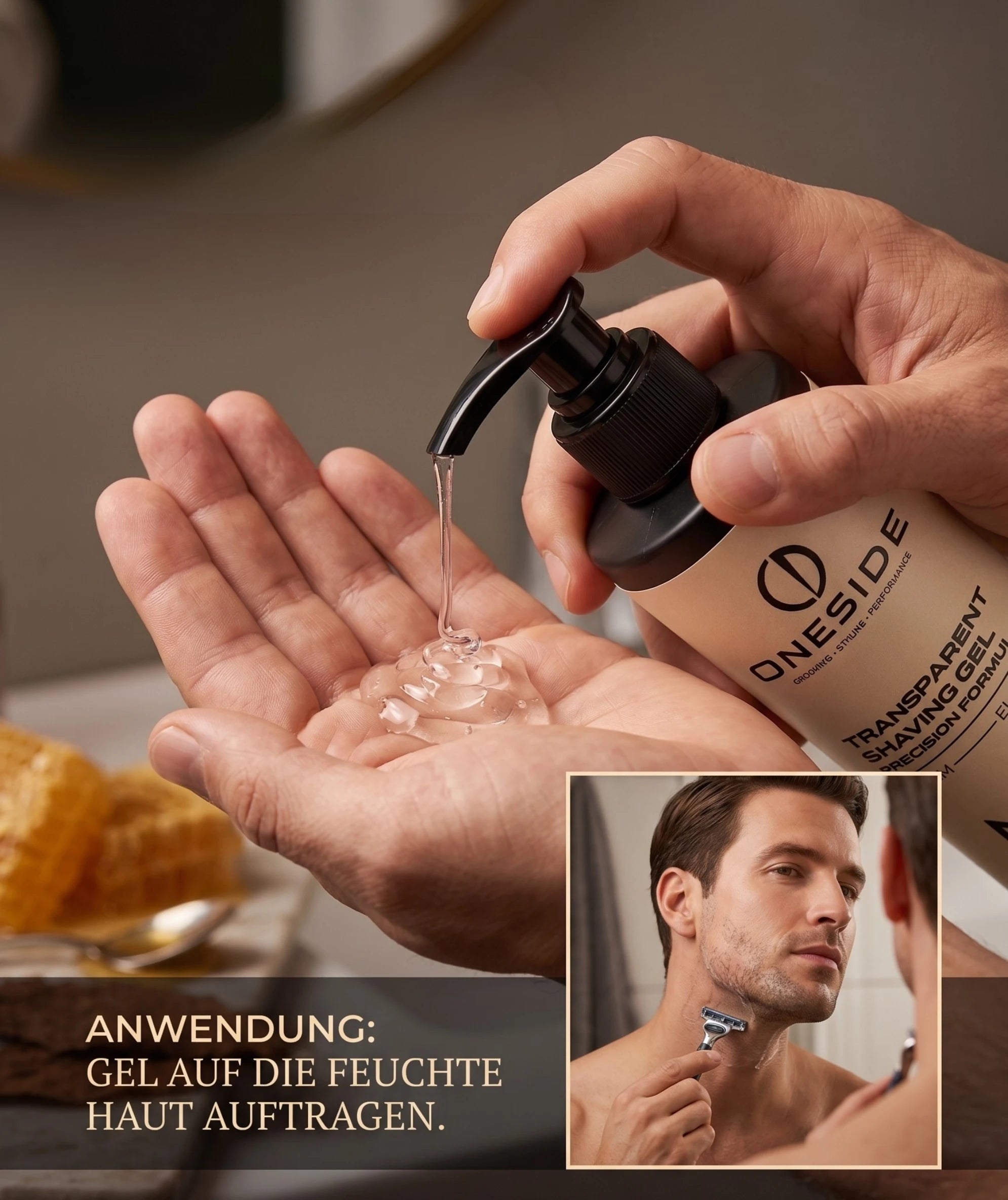 ONESIDE Transparent Shaving Gel No. 3 - Warm Elegant
