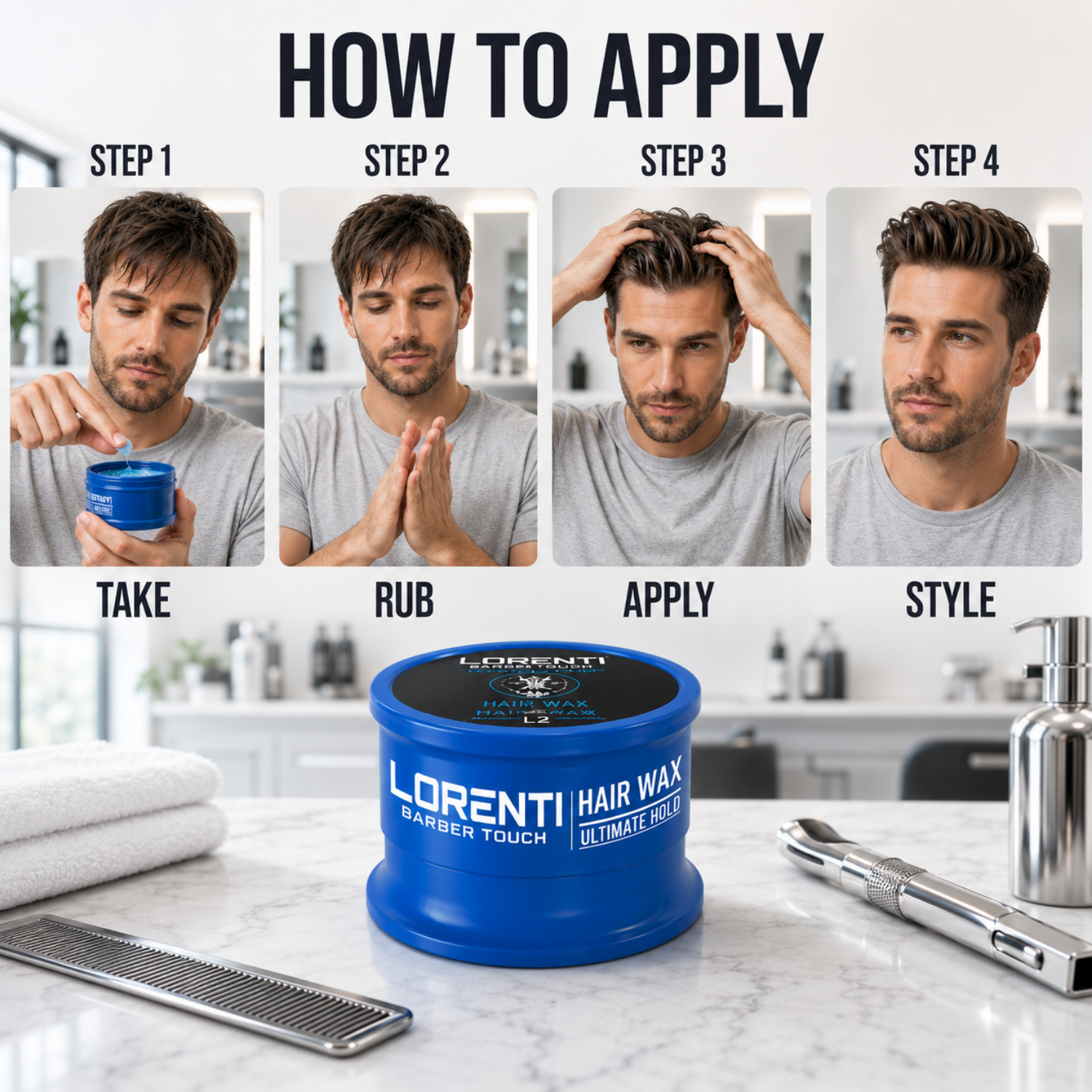 Lorenti Hair Wax L2 Ultimate Hold – Extra Starkes Haarwachs 150ml