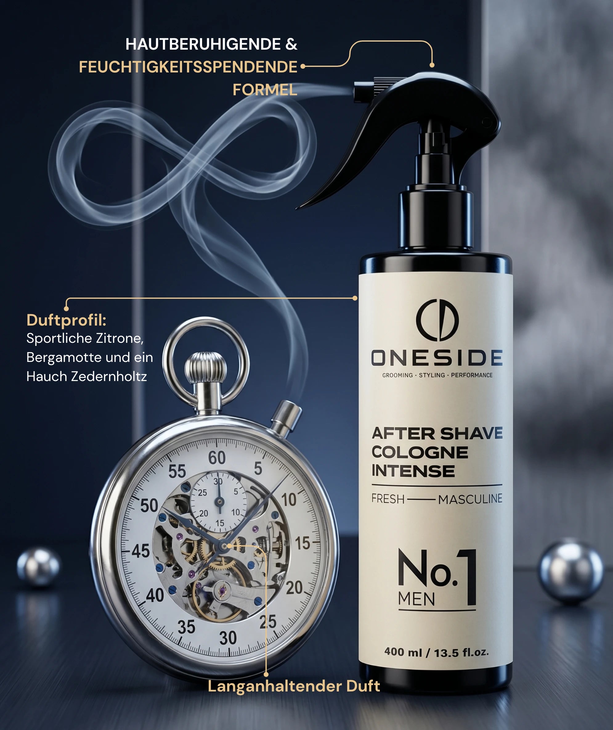 ONESIDE After Shave Cologne Intense No. 1 - Fresh Masculine