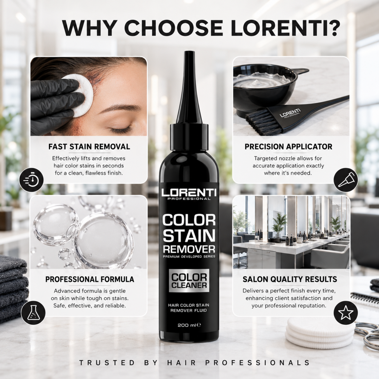 Lorenti Color Stain Remover 200 ml Haarfarbenflecken Entferner