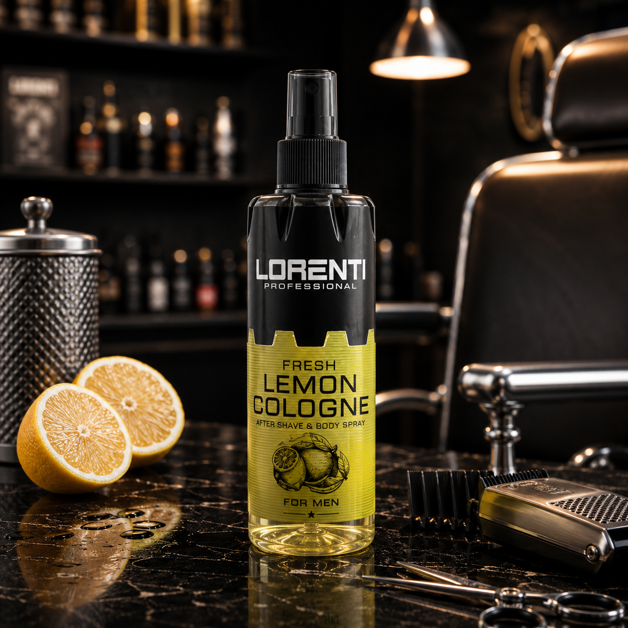 Lorenti Professional Fresh Lemon Cologne Spray – Erfrischendes Zitronen Duftspray 400ml
