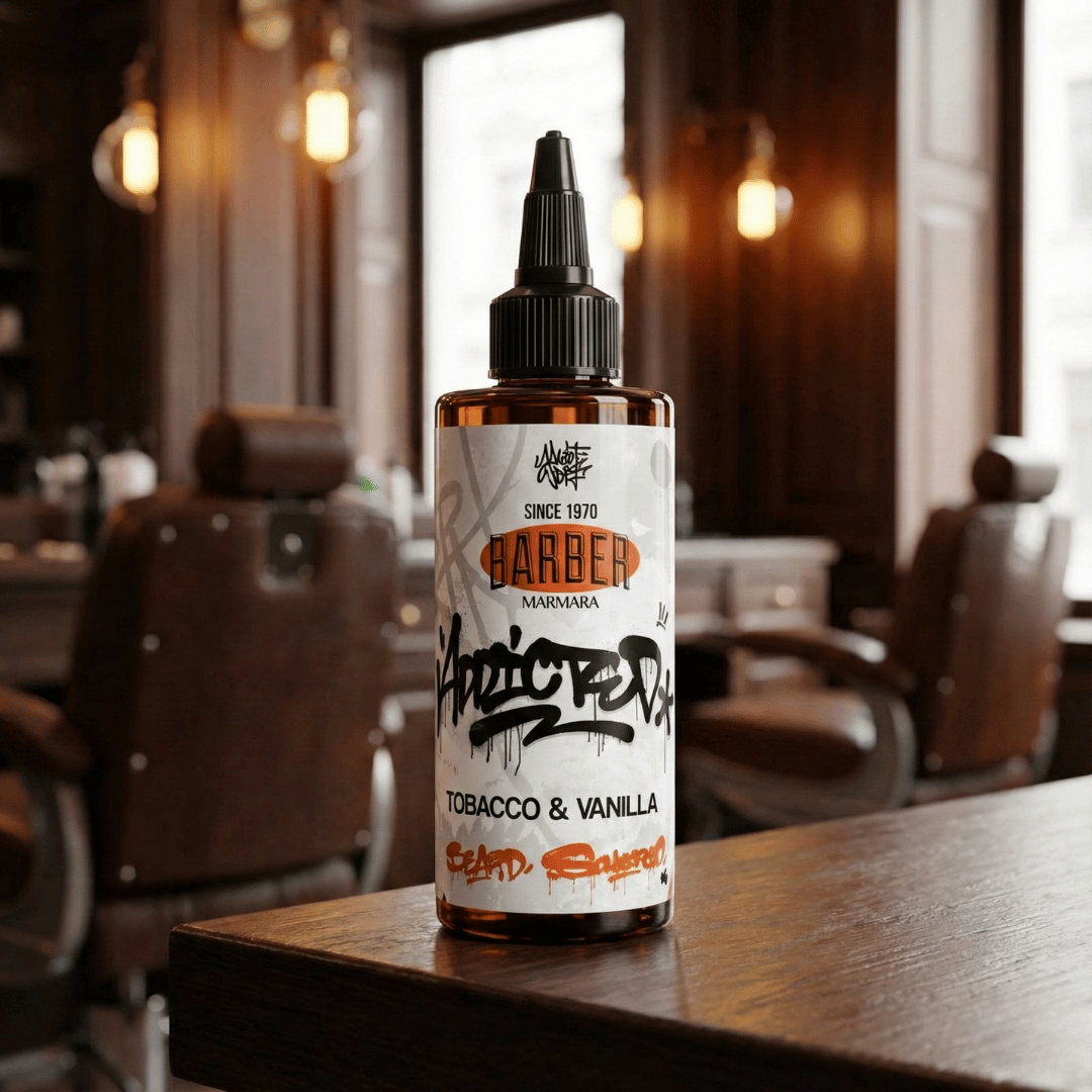 BARBER BEARD SET TOBACCO & VANILLA; WAX + SHAMPOO + OIL
