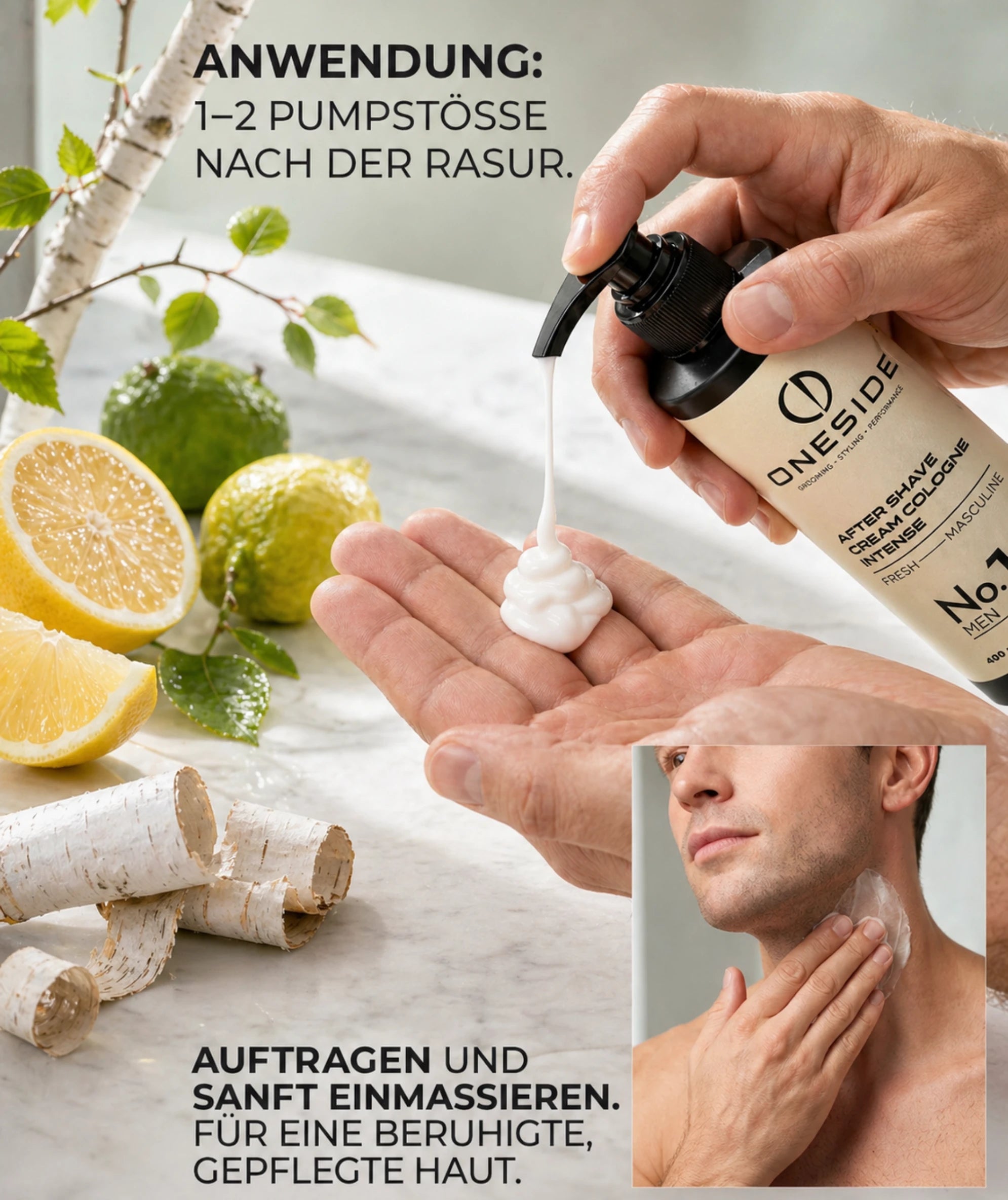 ONESIDE After Shave Cream Cologne No. 1 - Fresh Masculine