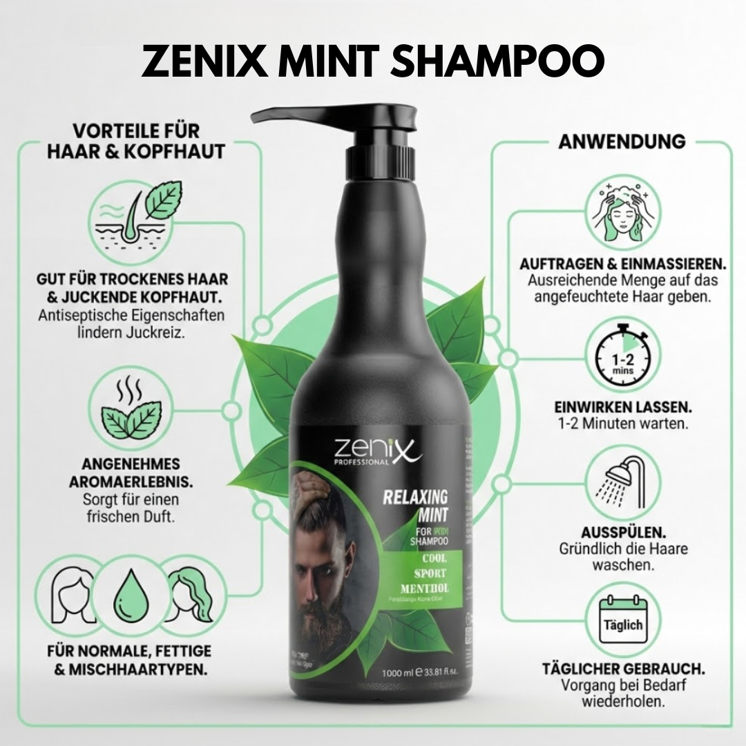 ZENIX MEN CARE BUNDLE: bestehend aus Face Foam, Wax Foam, Tonerdmaske, Haarshampoo