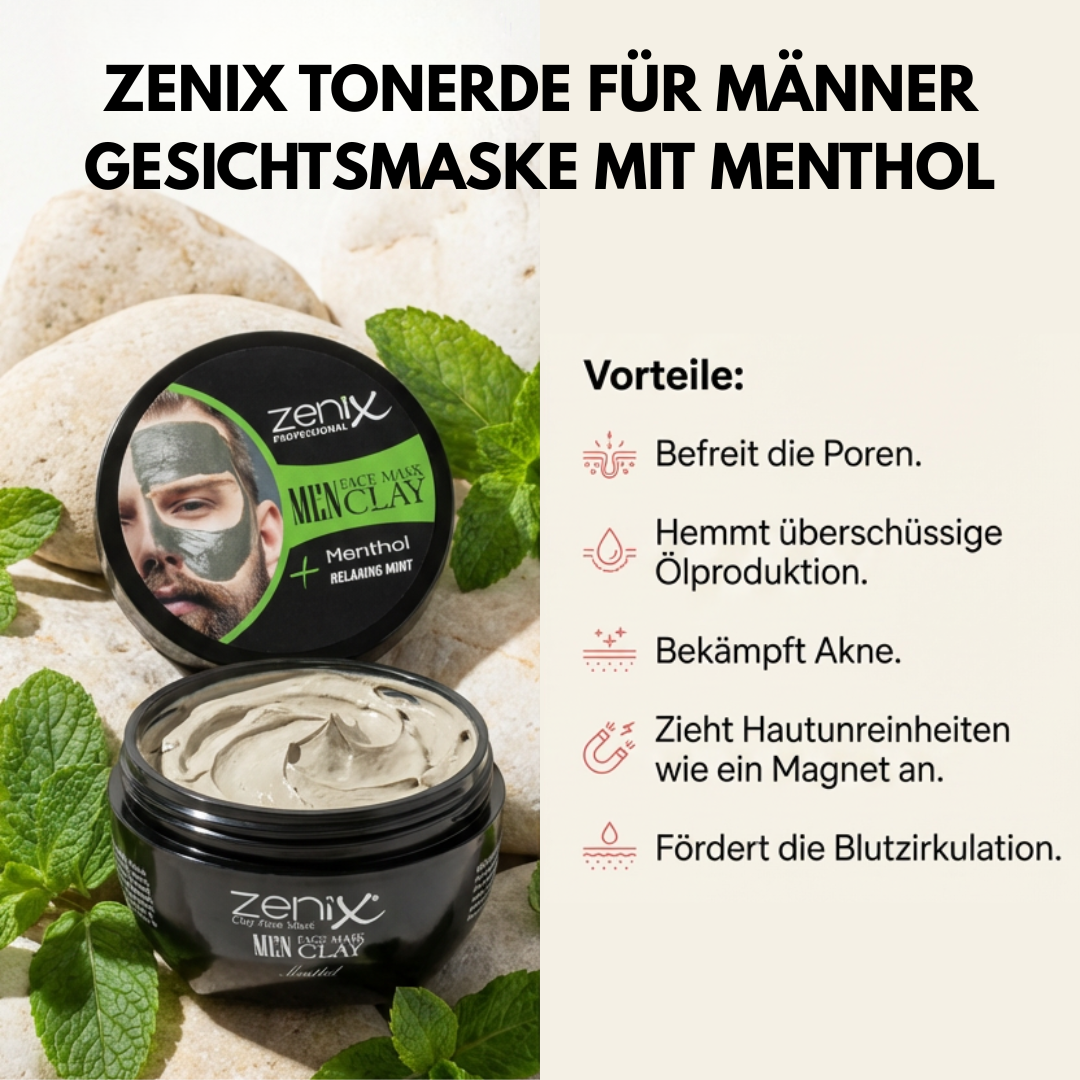 ZENIX MEN CARE BUNDLE: bestehend aus Face Foam, Wax Foam, Tonerdmaske, Haarshampoo