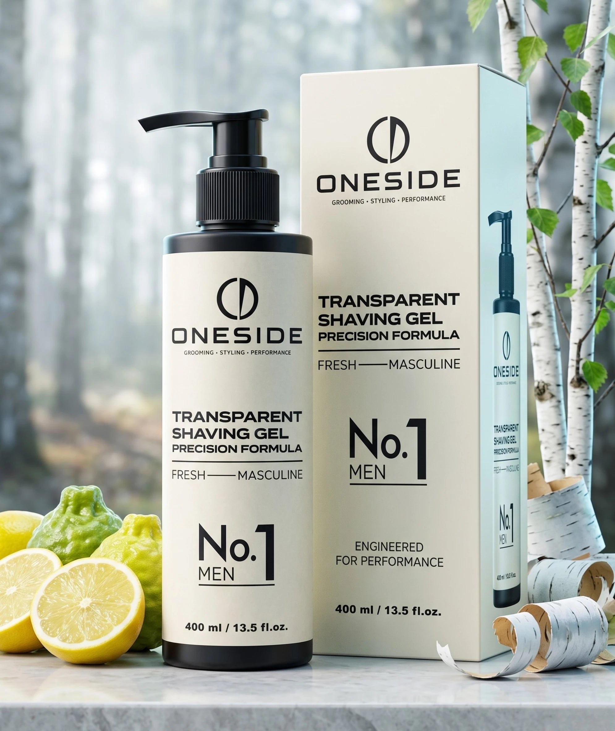ONESIDE Transparent Shaving Gel No. 1 - Fresh Masculine