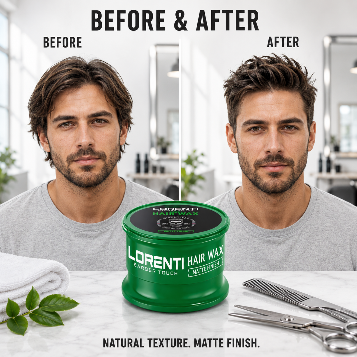 Lorenti Hair Wax Matte Finish – Mattes Haarwachs für Herren 150ml