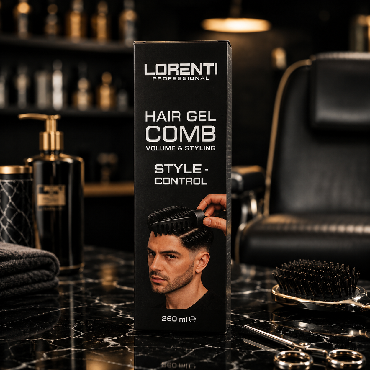Lorenti Professional Hair Gel Comb, Volume & Styling Style Control 260ml