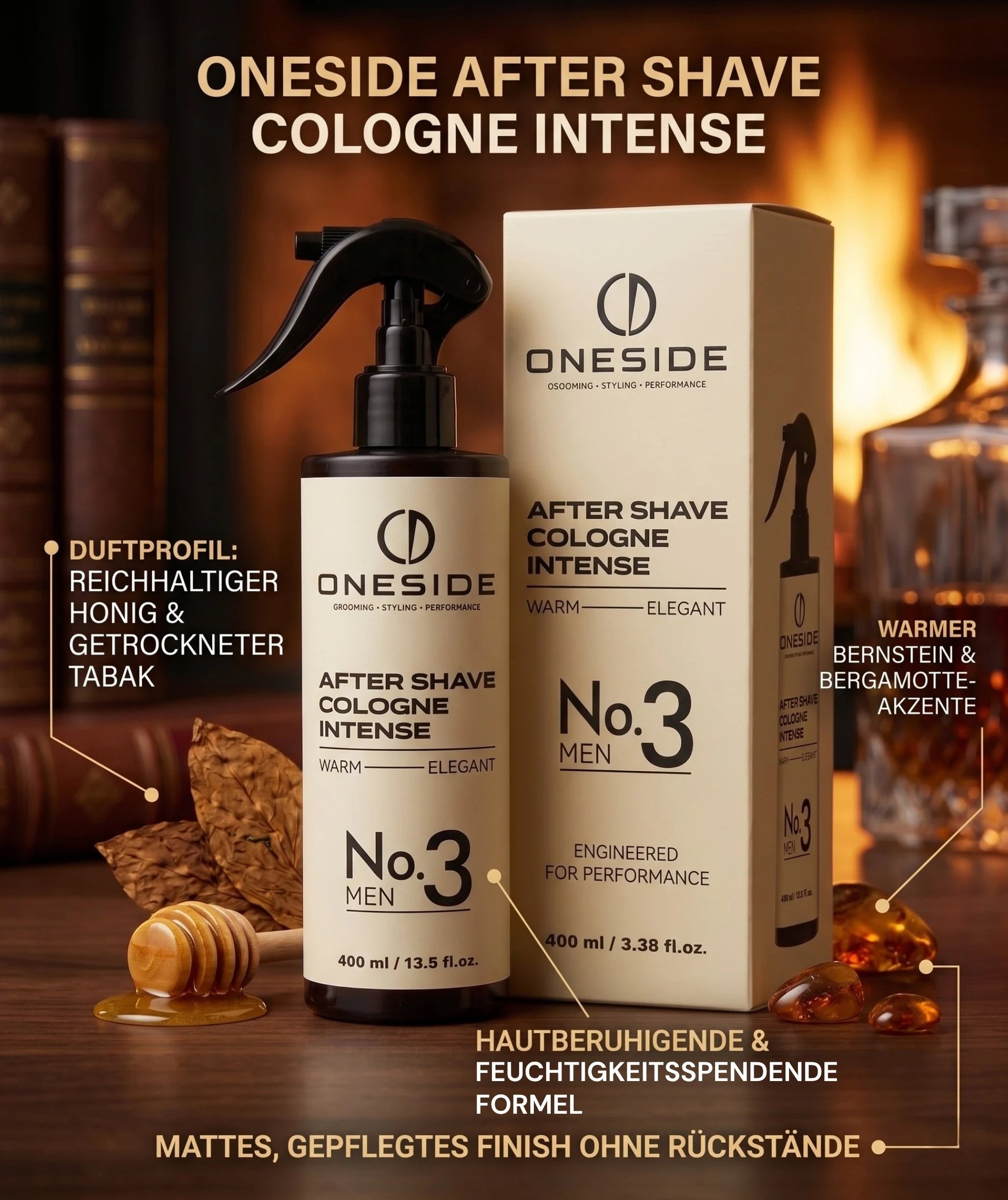 ONESIDE After Shave Cologne Intense No. 3 - Warm Elegant