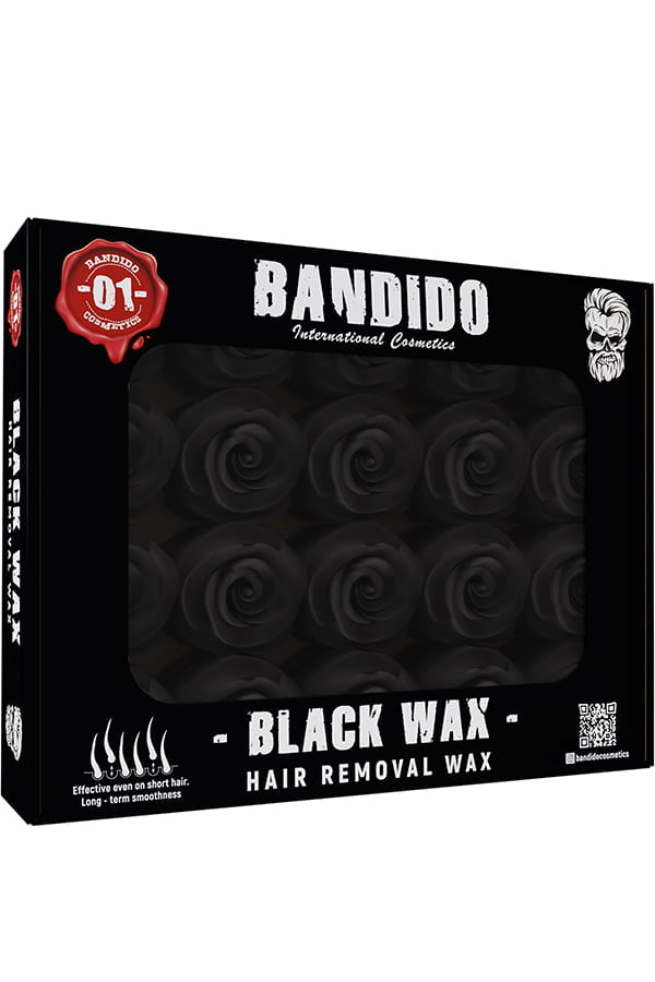 BANDIDO Hair Removal Wax, Unisex, 500g, Black, Milk, Azulen, Natural, 1300g Milk & Black Rosenform