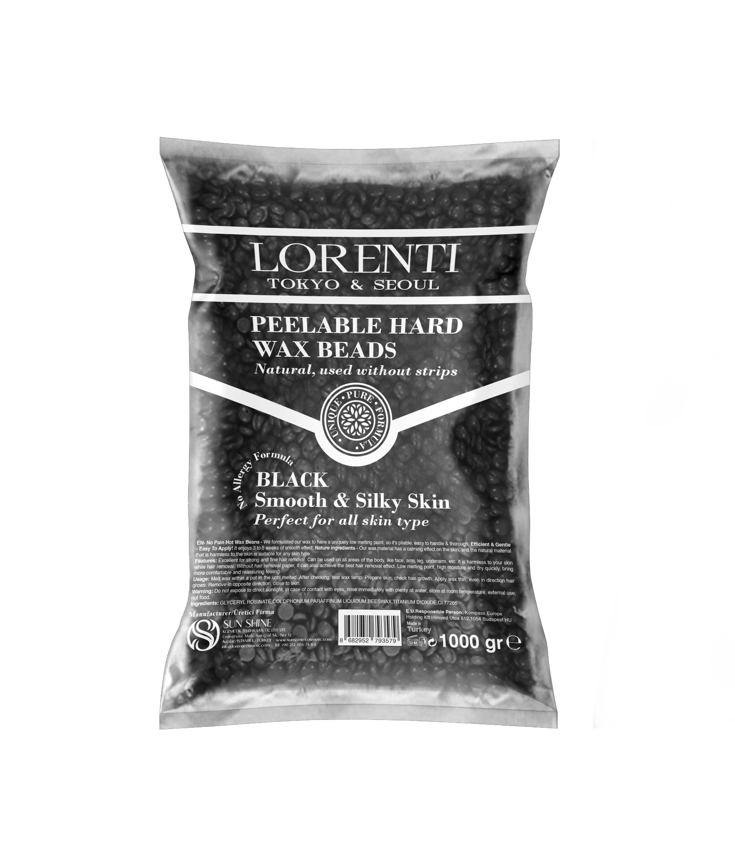 Lorenti Heißwachs Enthaarung in Perlenform Powdered,Black, Azulen, Natural 250gr & Powdered, Black, Azulen, Natural 1kg (Kopie)