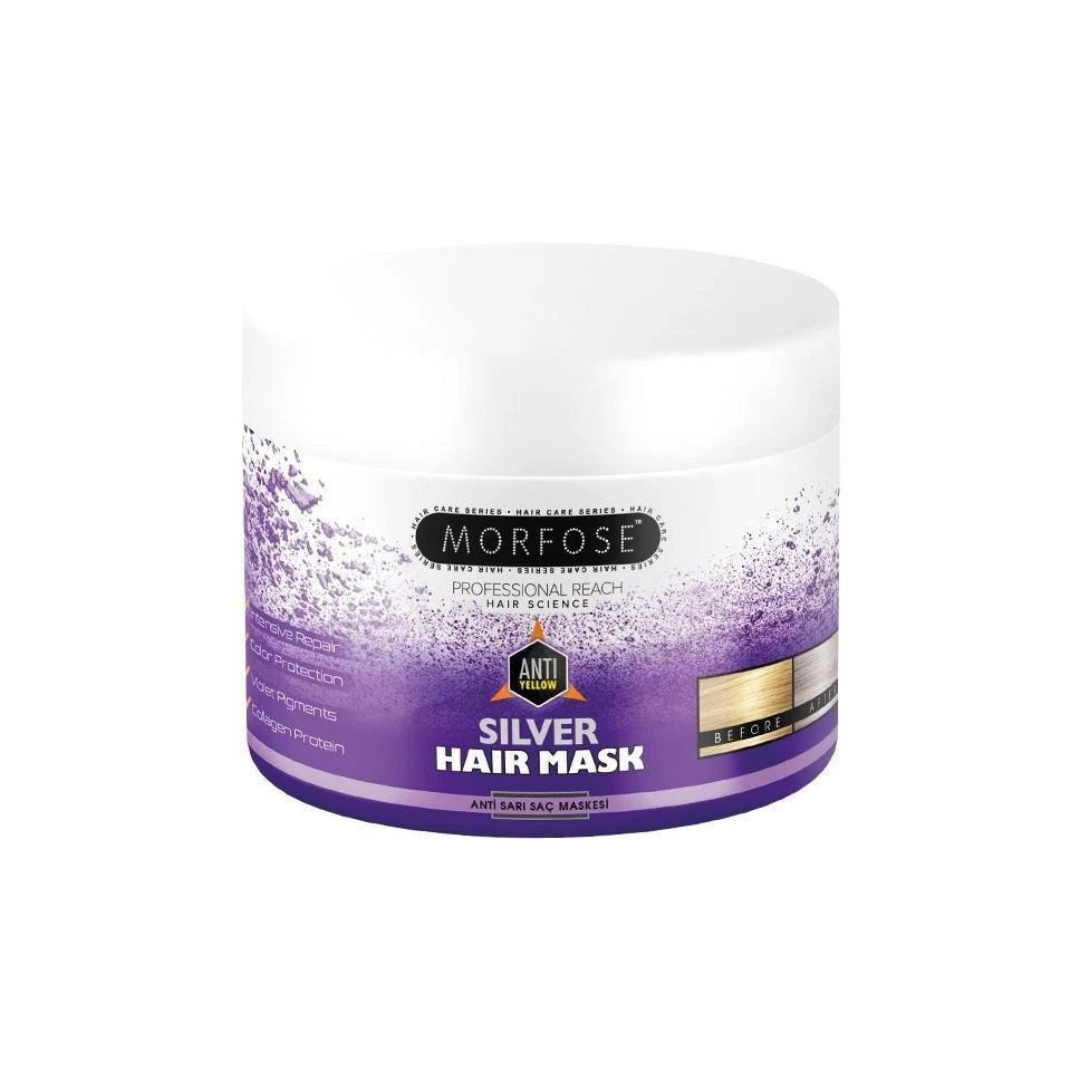 Morfose Hair Mask Keratin, Milk Therapy, Collagen, Biotin, Argan, Silver 500 ml