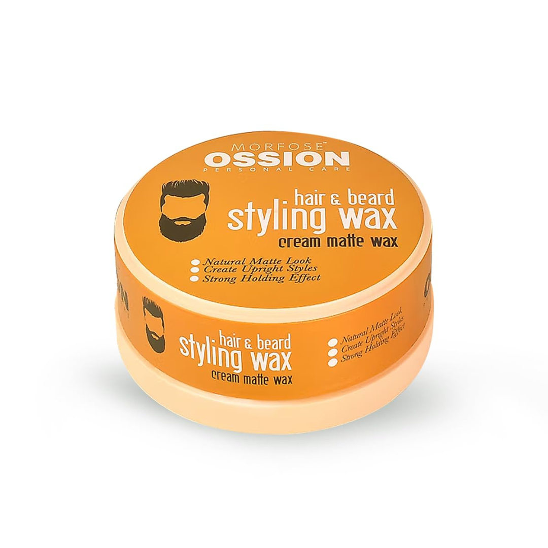 Ossion Hair & Beard Cream Matte Wax 150 ml – Mattes Stylingwachs für Haar & Bart mit starkem Halt