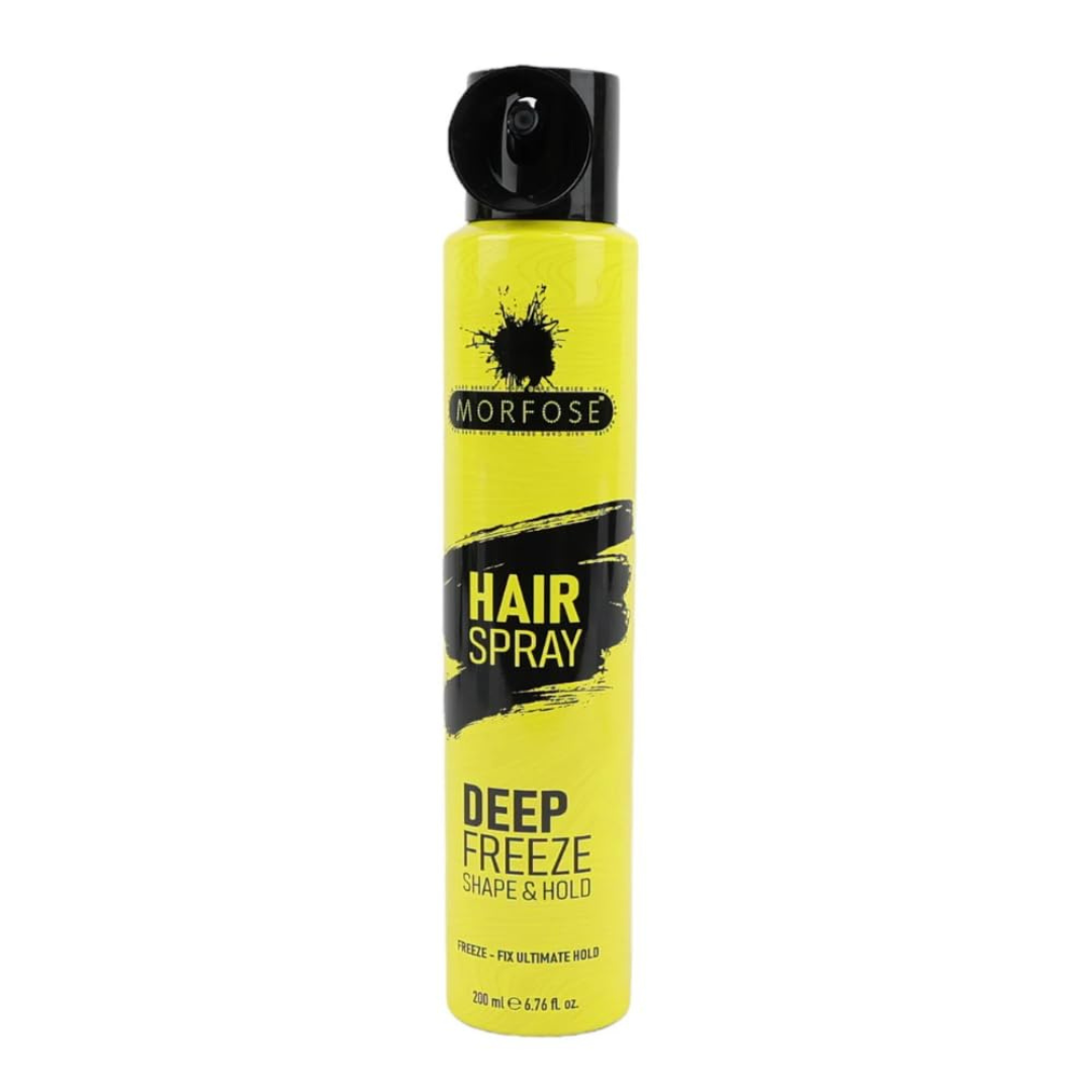 Morfose Deep Freeze Hair Spray 200 ml – Ultra starker Halt & schnelltrocknend – Professionelles Haarspray für maximale Kontrolle
