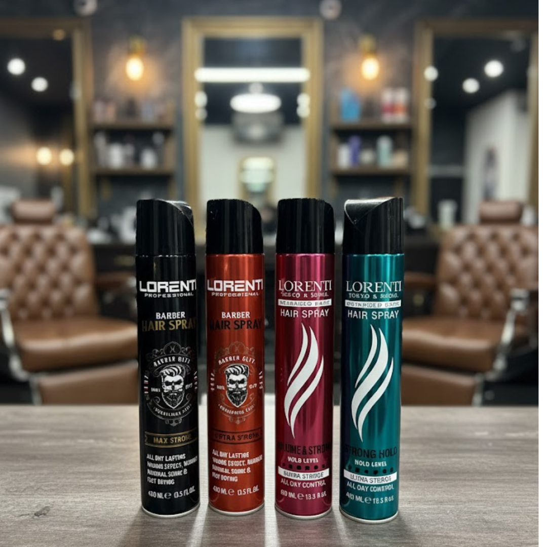LORENTI TOKYO & SEOUL Barber Hair Spray Max Strong, Xxtra Strong, Volume & Strong, Strong Hold 400ml