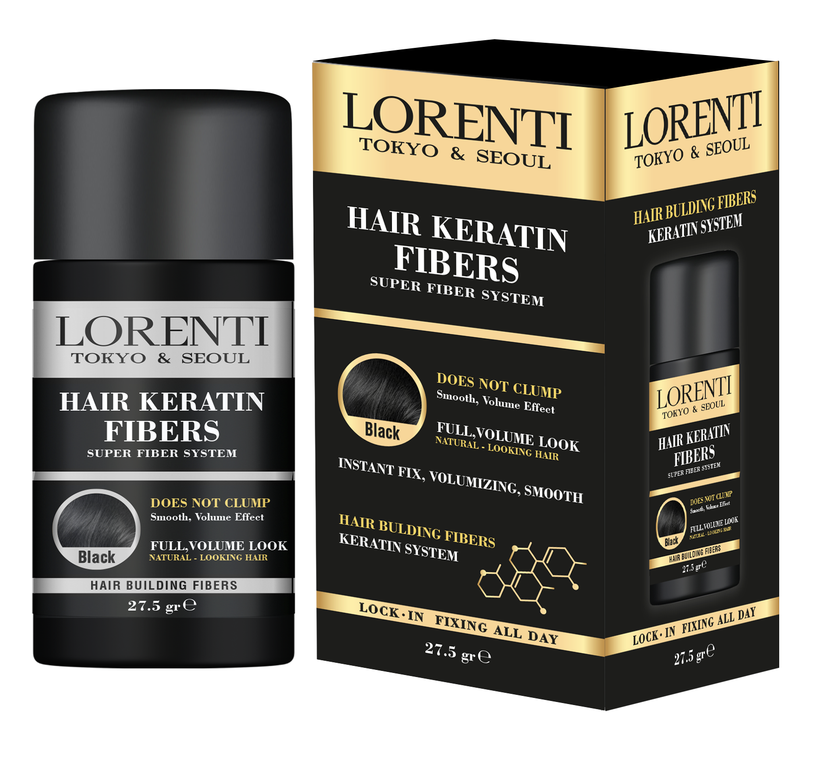 Lorenti Medium Braun & Schwarz Haarfaser 27,5gr