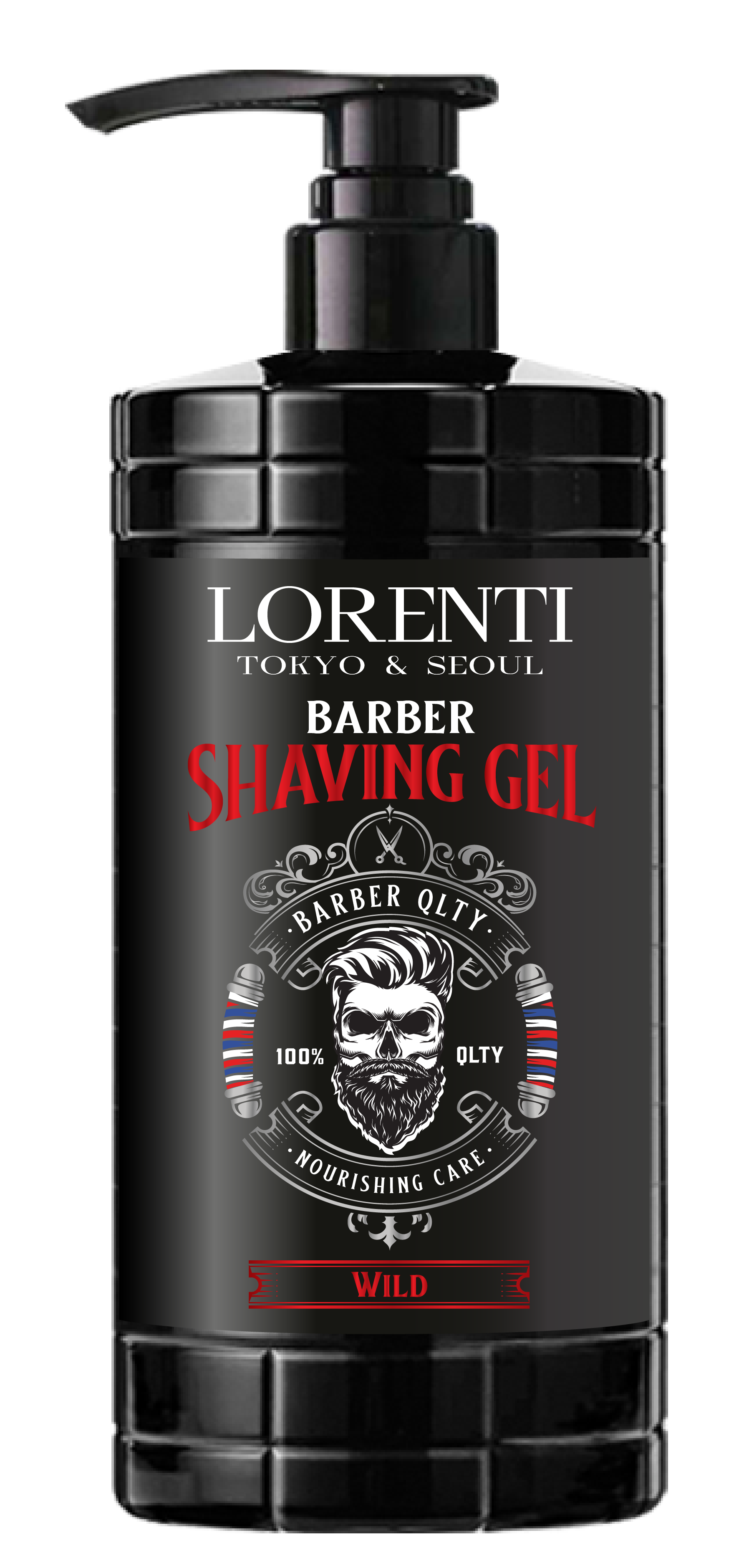 LORENTI TOKYO & SEOUL Barber Rasiergel Männer PRIME GOLD, ICEBERG, WILD 1000ml