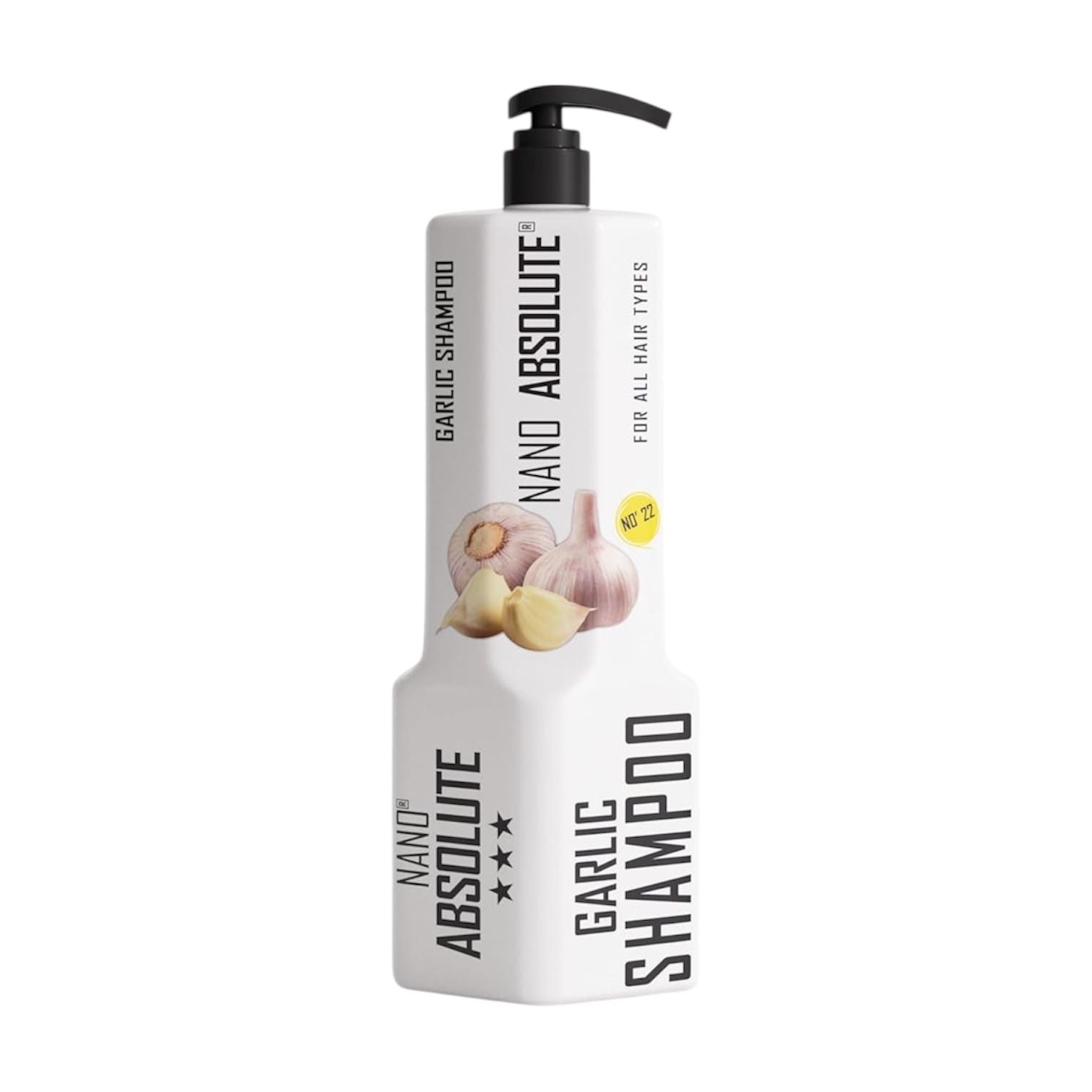 NANO ABSOLUTE Garlic Shampoo 1L mit Pumpe – Anti Haarausfall Shampoo mit Knoblauch Extrakt – gegen Haarverlust & Haarbruch
