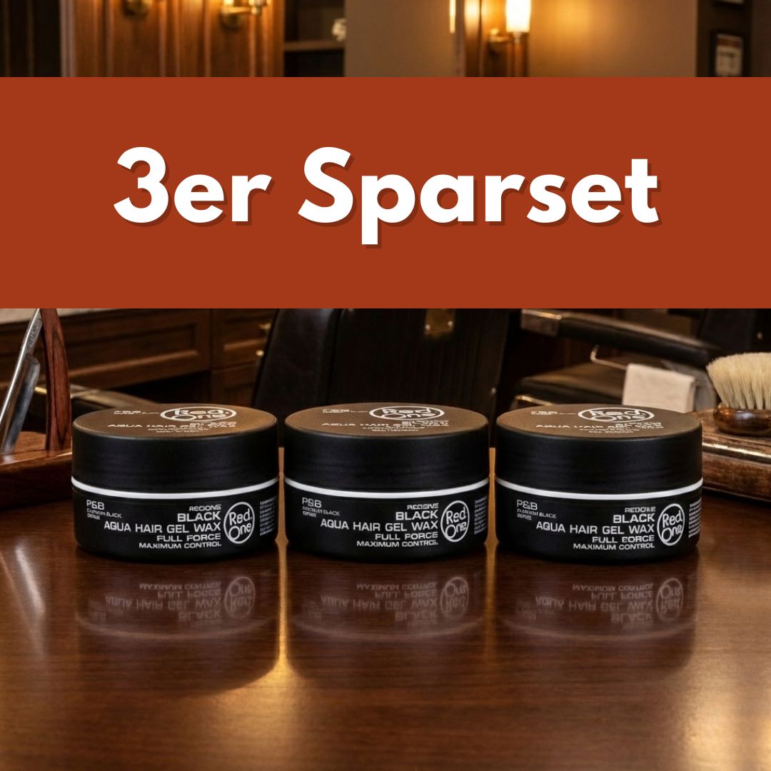 3er Sparset RedOne Black Aqua Hair Gel Wax 3x150 ml – Full Force Halt & Maximum Control