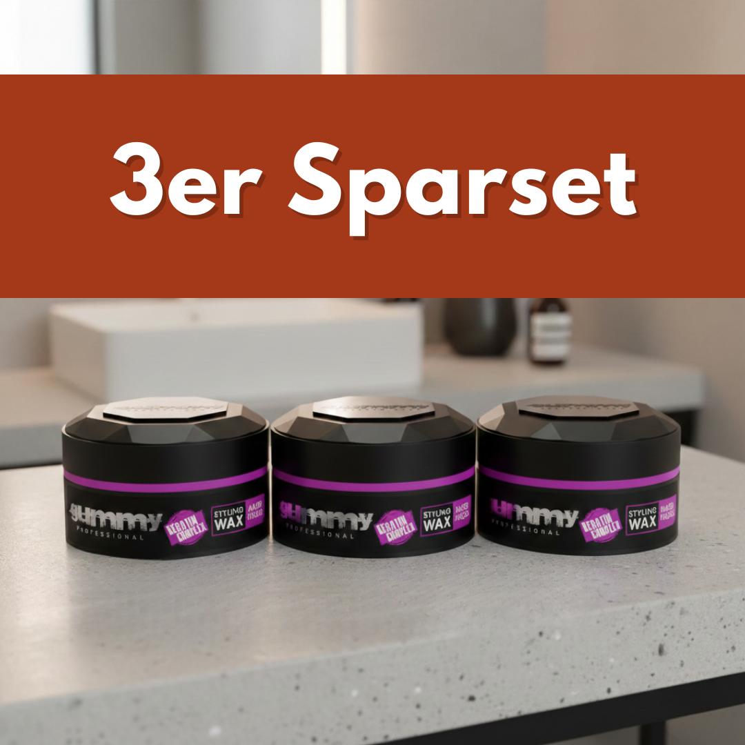 3ER SPARSET Gummy Styling Wax Gloss Extra Hold 3x150 ml – Glanzwachs mit extra starkem Halt für definierte Stylings
