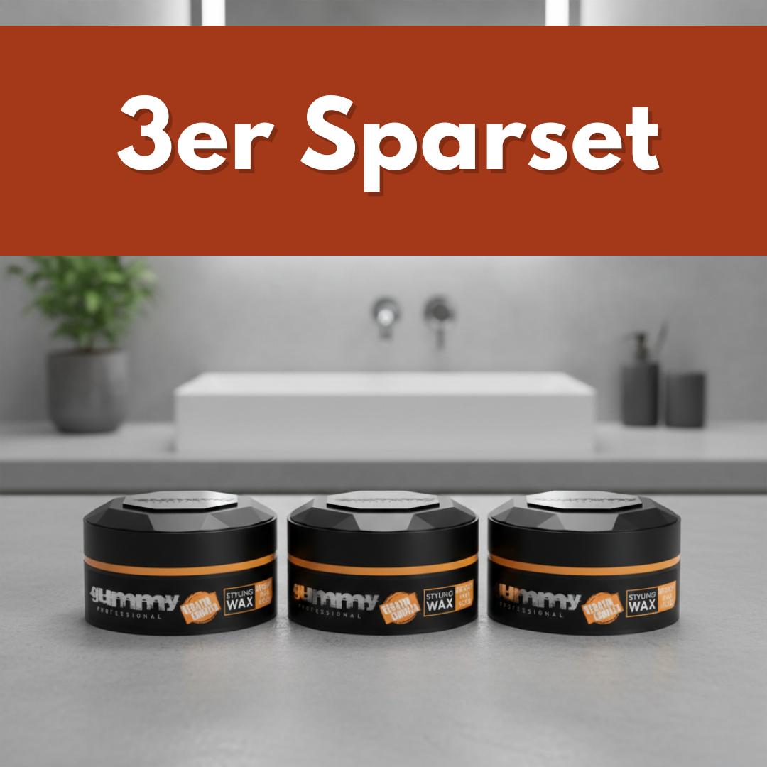 3ER SPARSET Gummy Styling Wax Bright Max Hold 3x150 ml – Maximaler Halt & intensiver Glanz für perfekte Stylings
