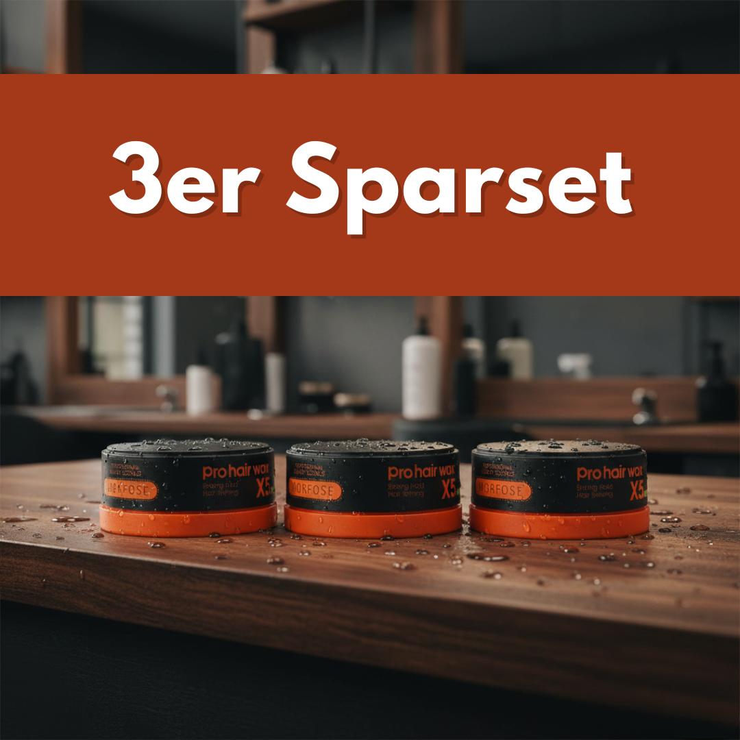 3ER SPARSET Morfose Pro Hair Gel Wax Orange 3x150 ml – Starkes Gel-Wachs für flexibles Styling & Glanz