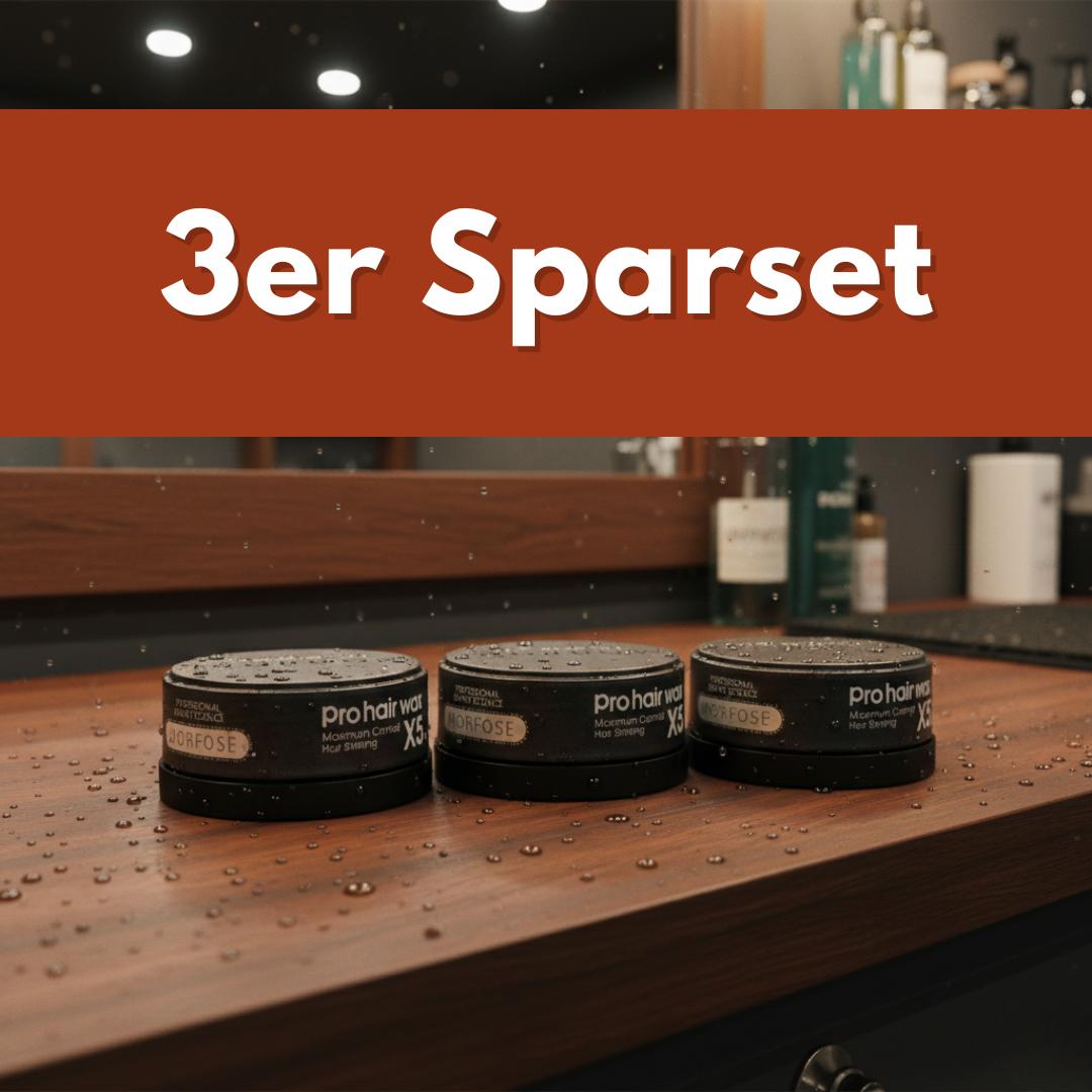 3er SPARSET Morfose Black Gel Wax 3x150 ml – Langanhaltender Halt & definierte Styles mit Farbfinish