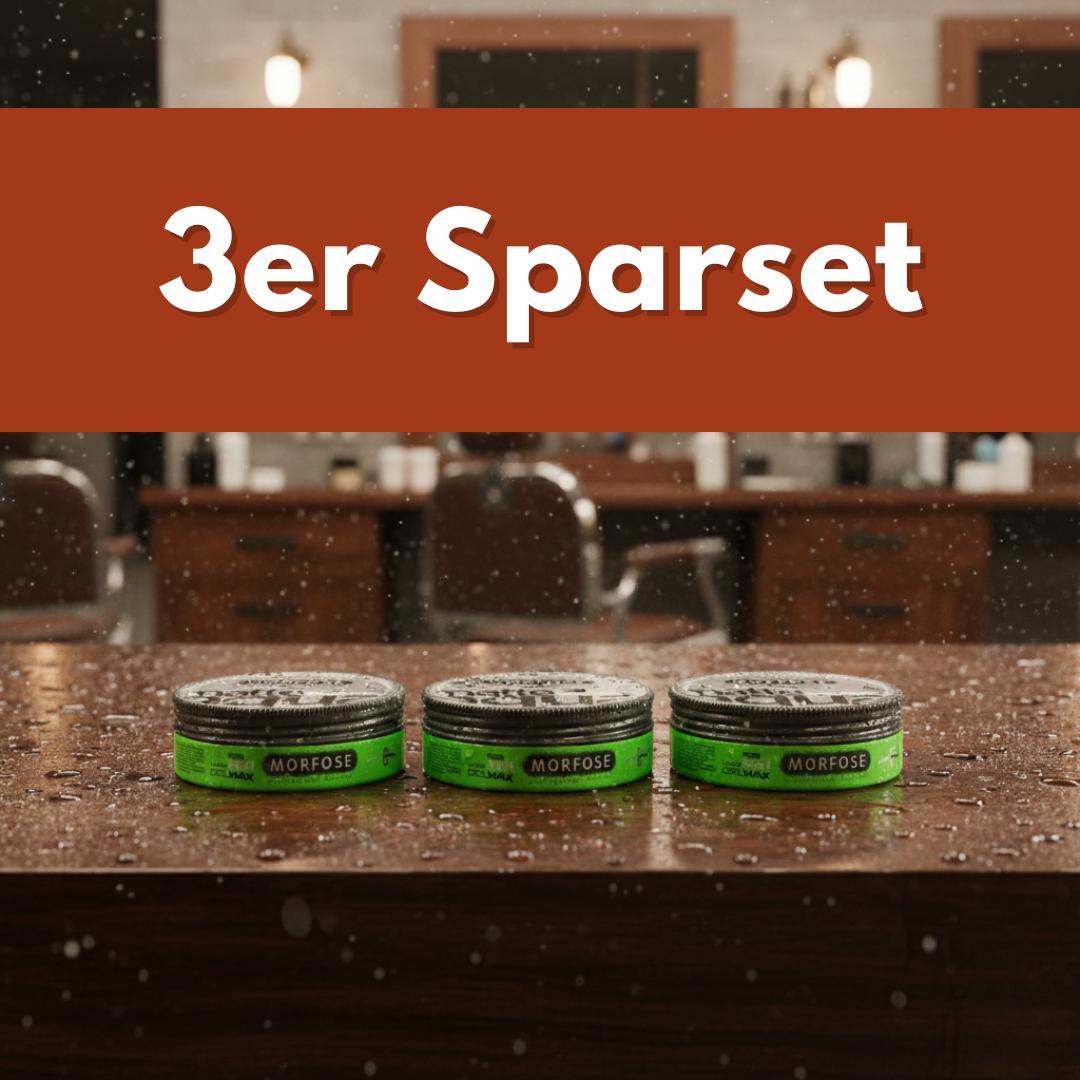 3ER SPARSET Morfose Aqua Matte Wax Green 3x175 ml – Professionelles mattes Finish & flexibler Halt