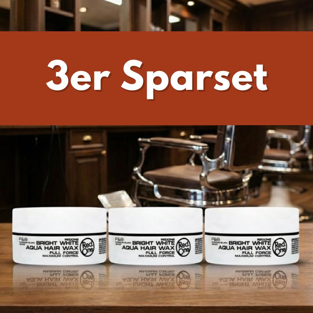 3ER SPARSET RedOne Bright White Aqua Hair Wax 3x150 ml – Full Force Halt & Maximum Control