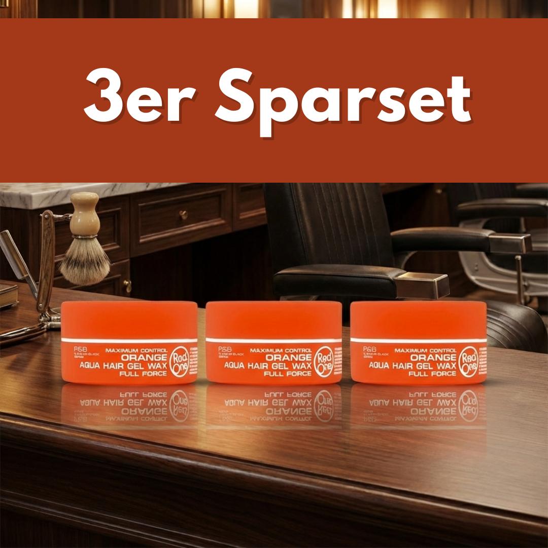 3ER SPARSET RedOne Orange Aqua Hair Gel Wax 150 ml – Full Force Halt & Maximum Contr