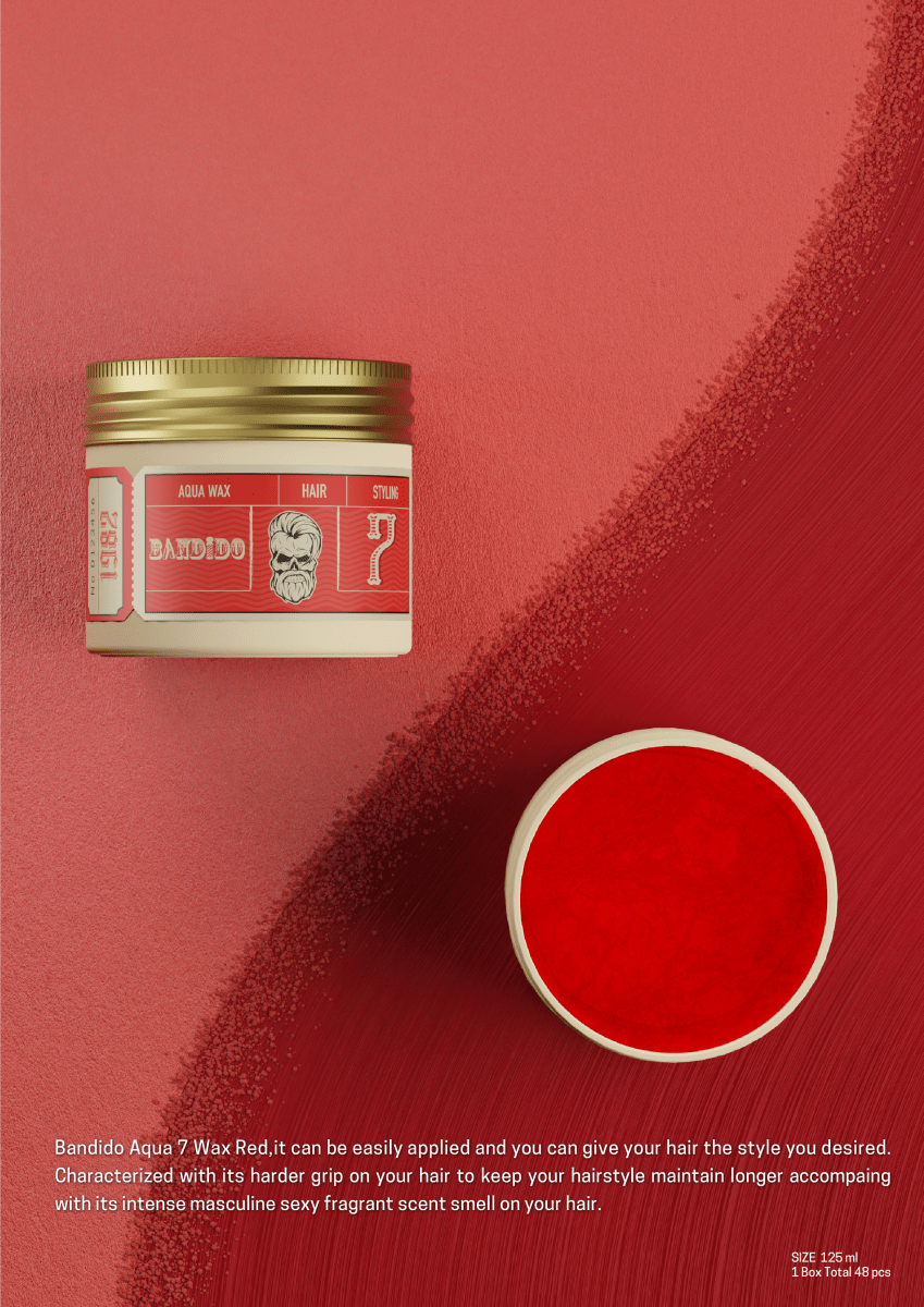 Bandido Aqua Wax Nr.7 Red 125ml Haargel mit Fruchtigem Duft - AZURUM