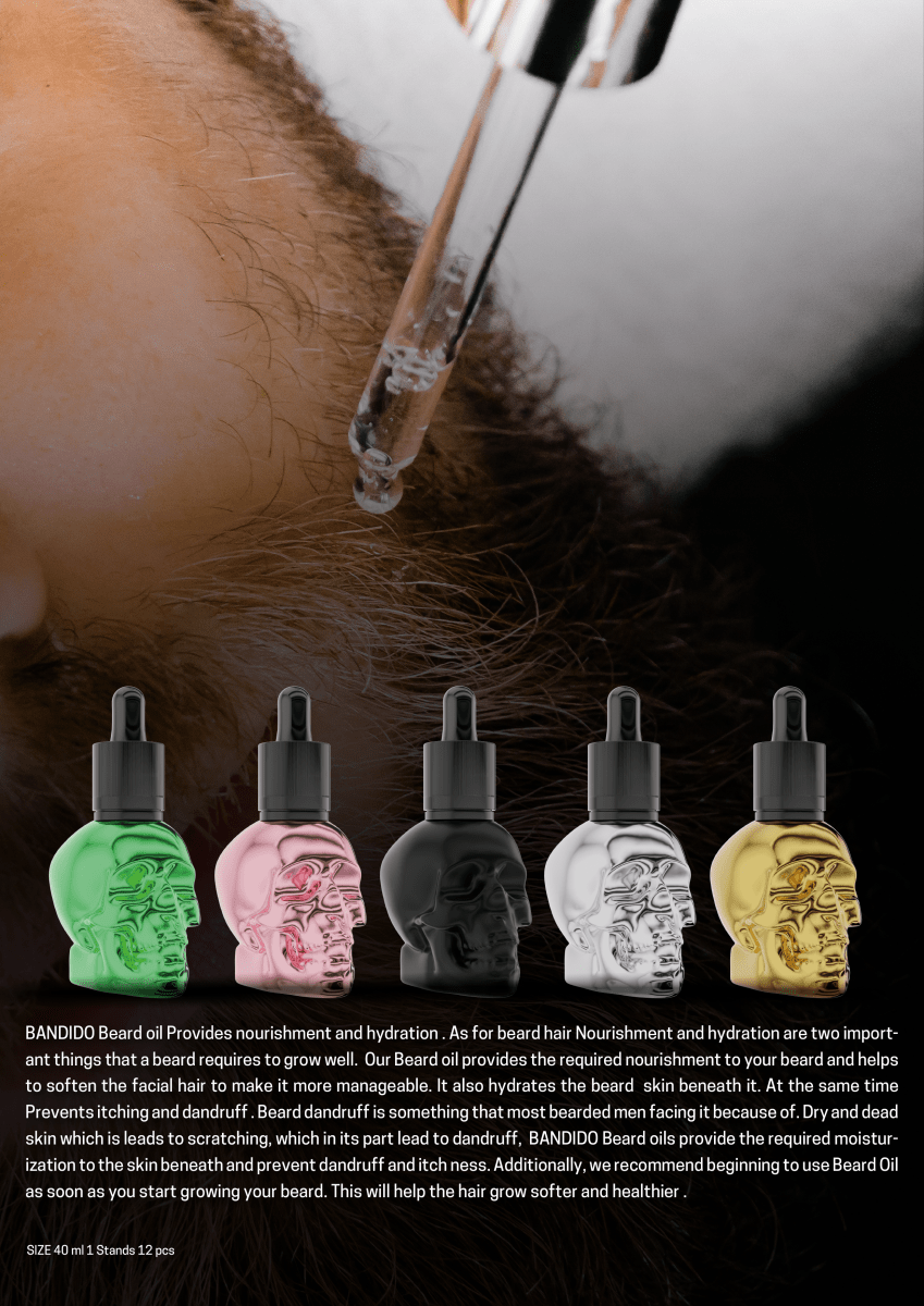 Bandido Bart Öl 40ml Rose - AZURUM