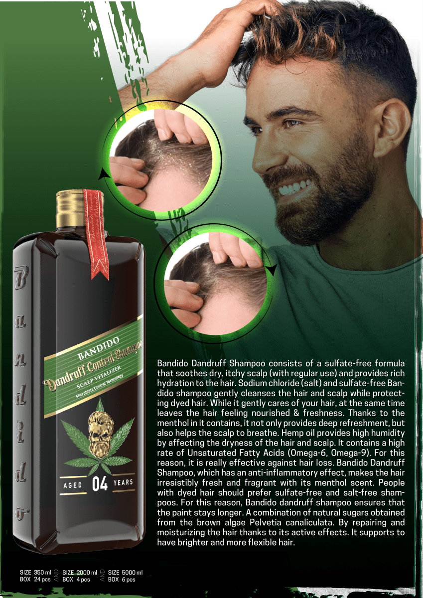 Bandido Haar Shampo Dandruff Control 350ML Anti Schuppen Shampoo - AZURUM