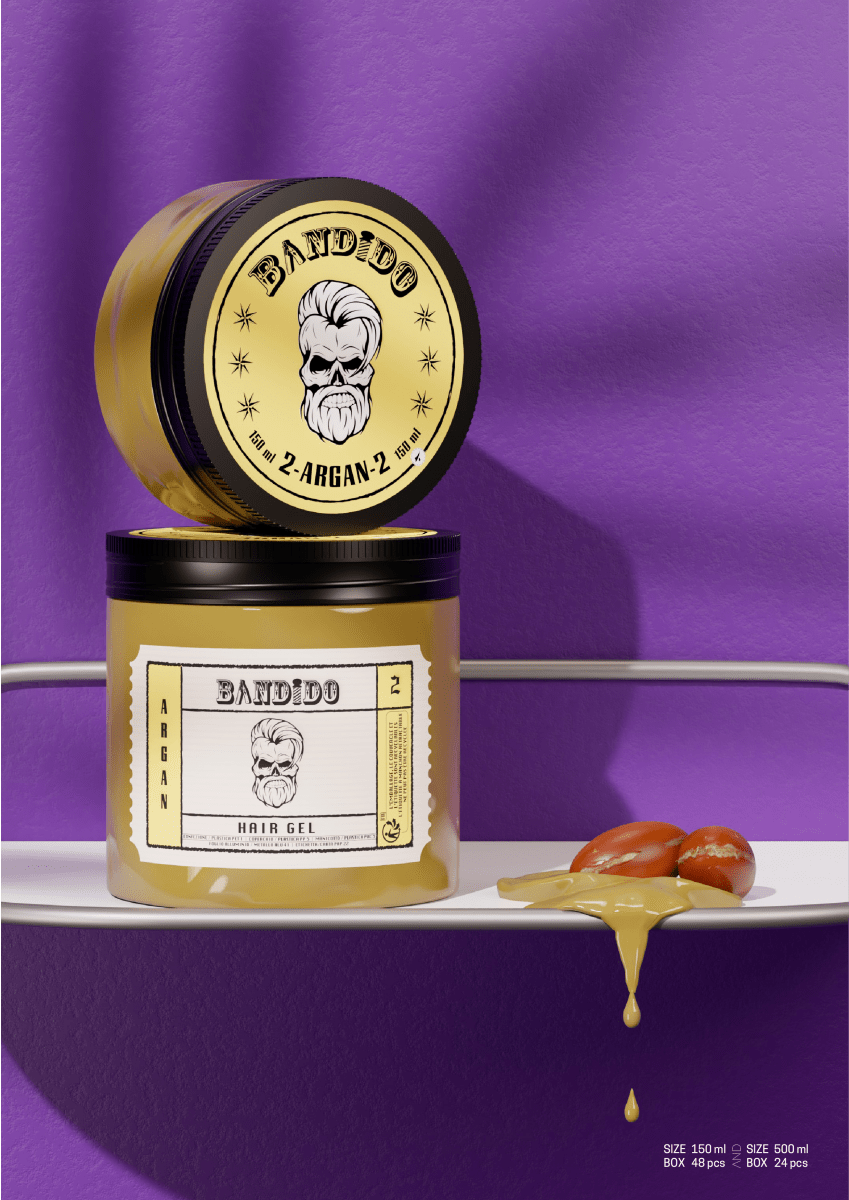 Bandido Hair Styling Gel Men 500ml 02 Argan Haargel Herren - AZURUM
