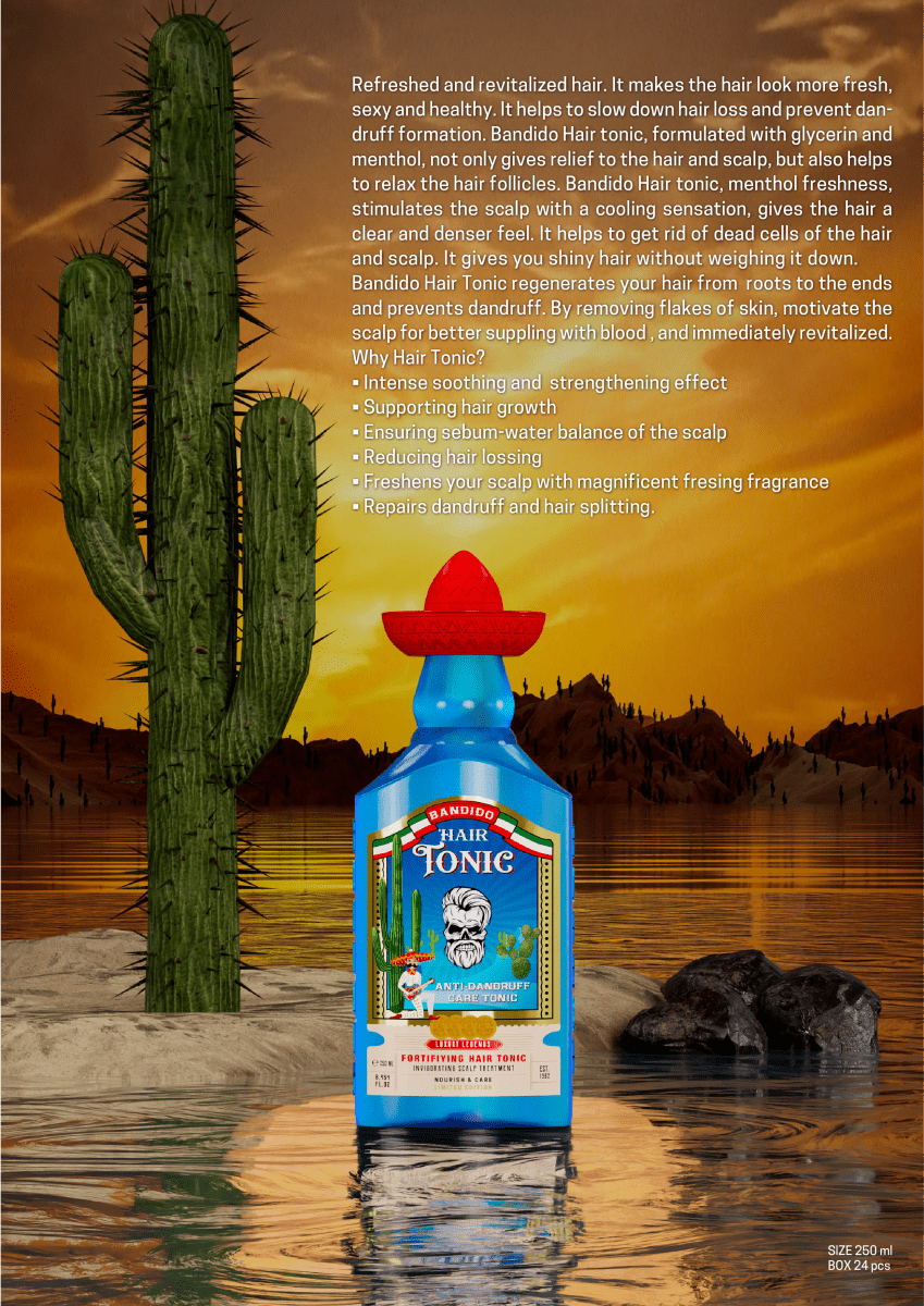 Bandido Hair Tonic For Men 250ml Erfrischendes Haarwasser Herren - AZURUM