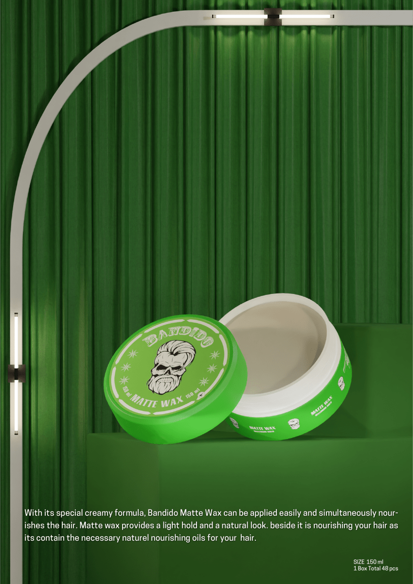 Bandido Matte Hair Wax 150ml | Haarwachs Matt mit Natürlichem Look - AZURUM