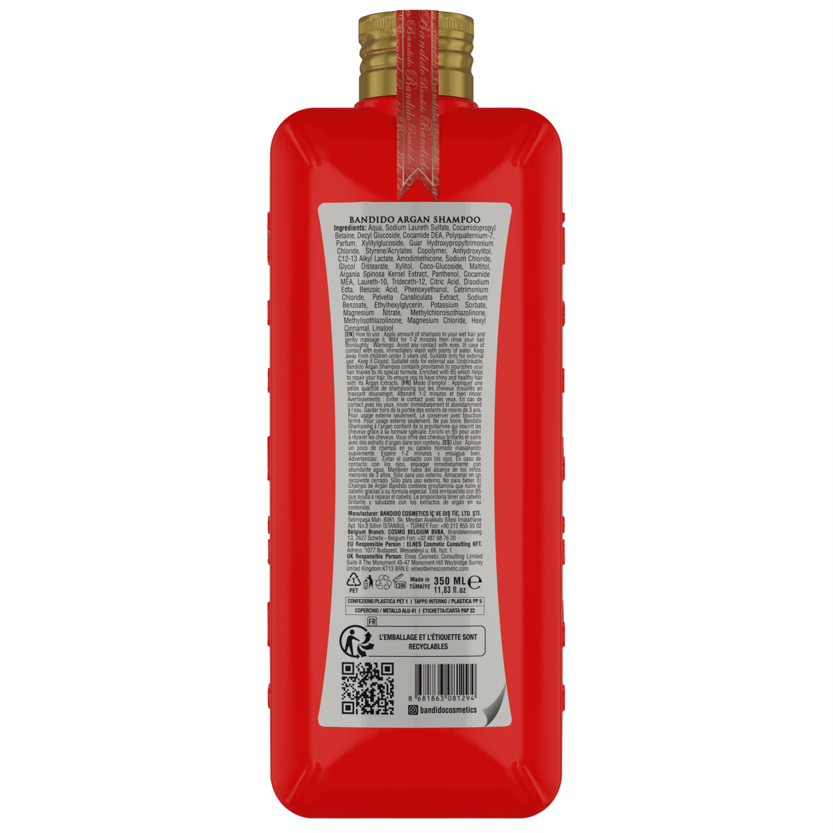 Bandido Men Argan Shampoo 350ml - AZURUM