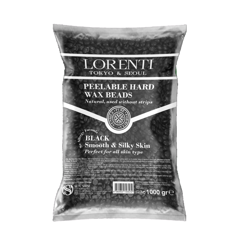 Lorenti Heißwachs Enthaarung in Perlenform Black 1Kg - AZURUM