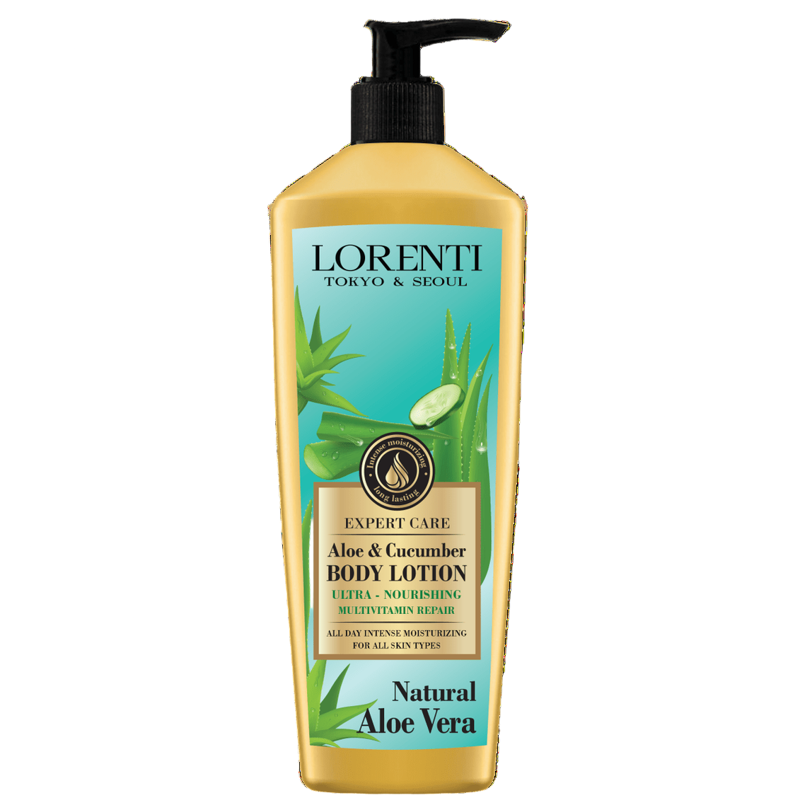LORENTI TOKYO & SEOUL Damen Aloe Vera & Cucumber Body Lotion 400ml - AZURUM