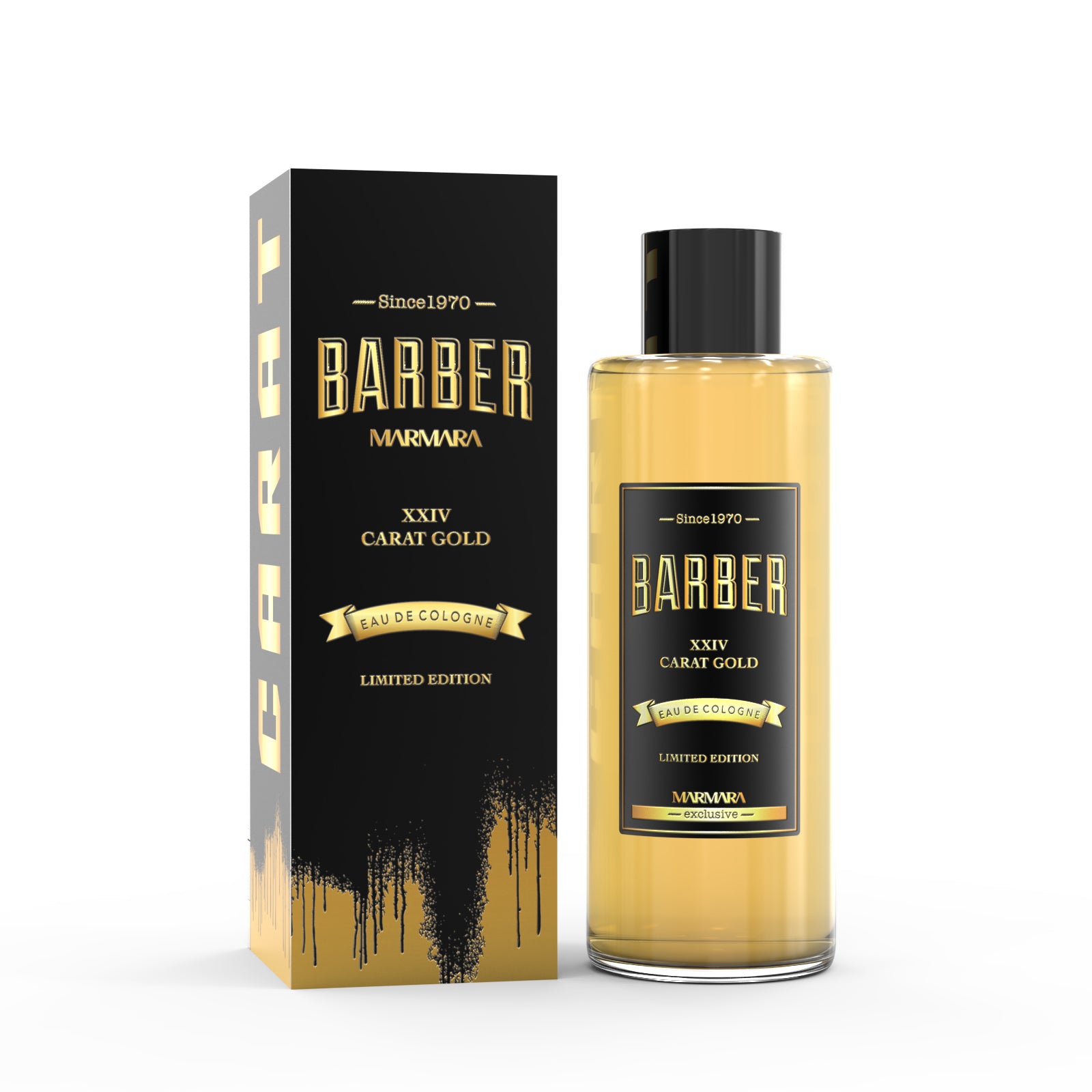 BARBER COLOGNE 500 ML SPECIAL EDITIONS: GOLD EDITION, AMIKOO, CHRISTMAS, COLOMBIA, DIAMOND, DARK, NO.99, PUERTO RICO, DRAGON