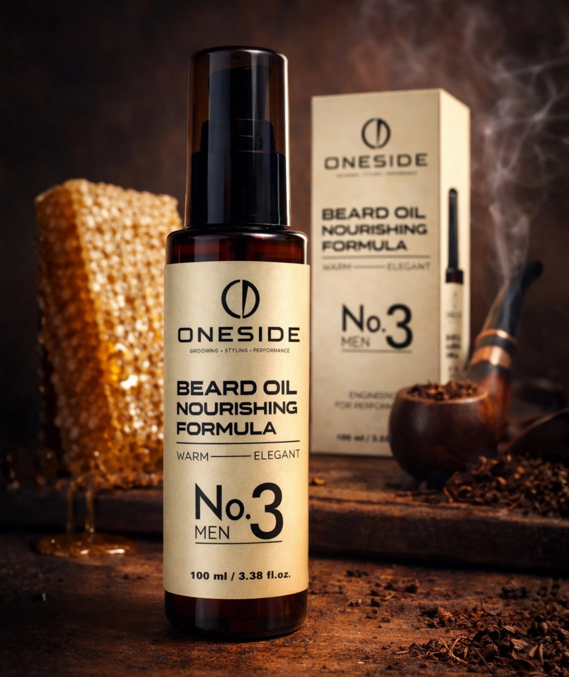 ONESIDE Beard Oil Nourishing Formula No. 3 - Warm Elegant