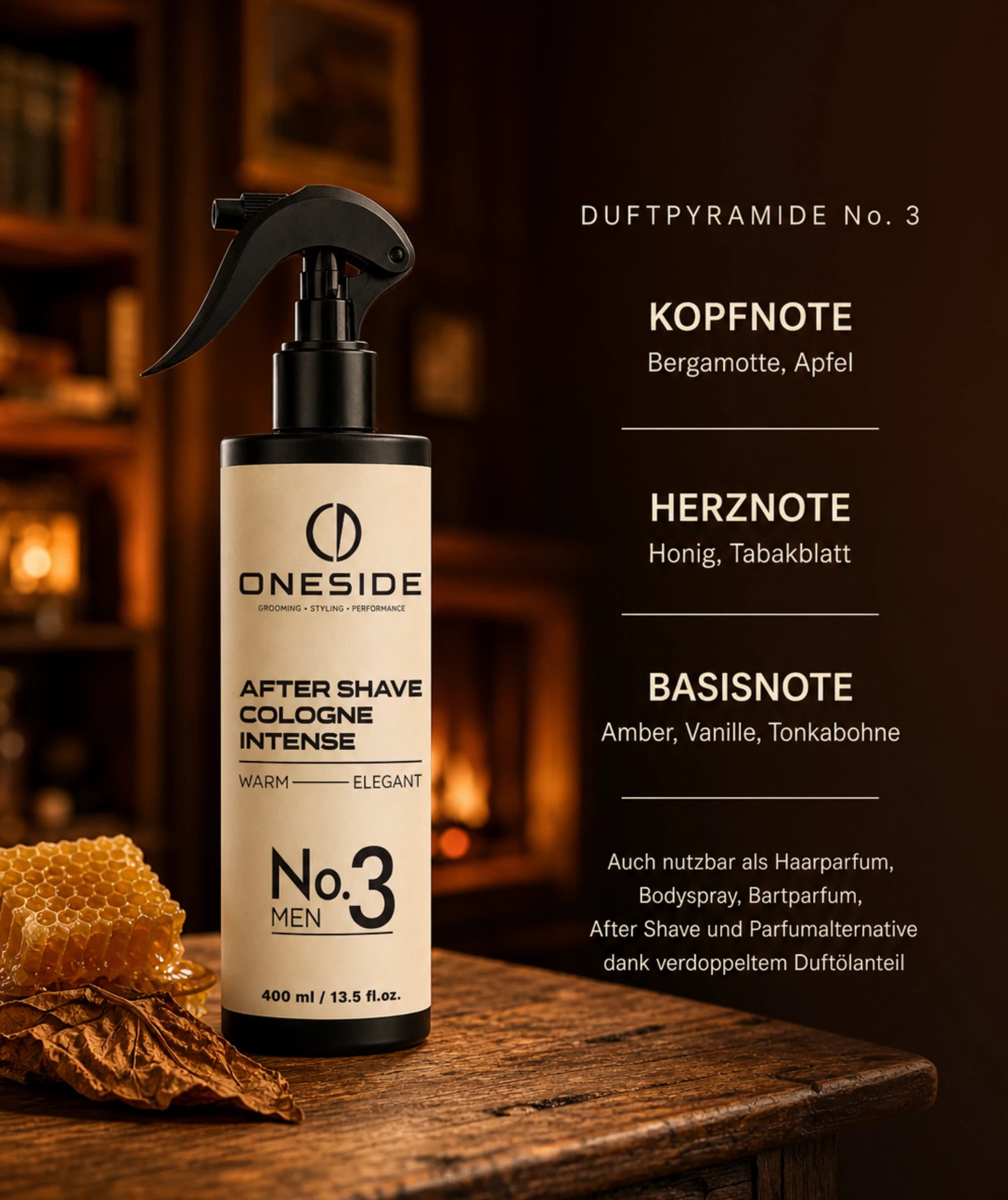ONESIDE After Shave Cologne Intense No. 3 - Warm Elegant