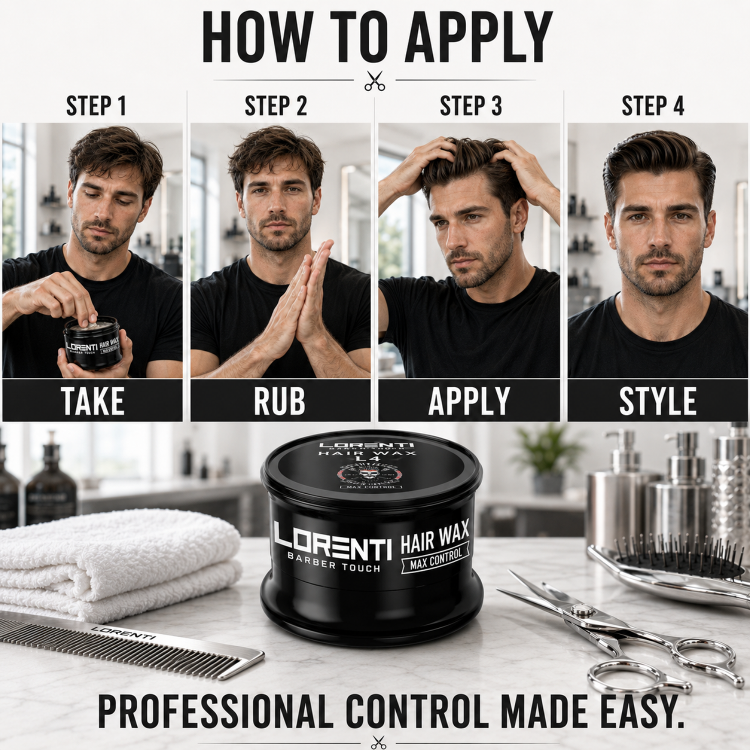 Lorenti Hair Wax L4 Max Control – Professionelles Haarwachs 150ml