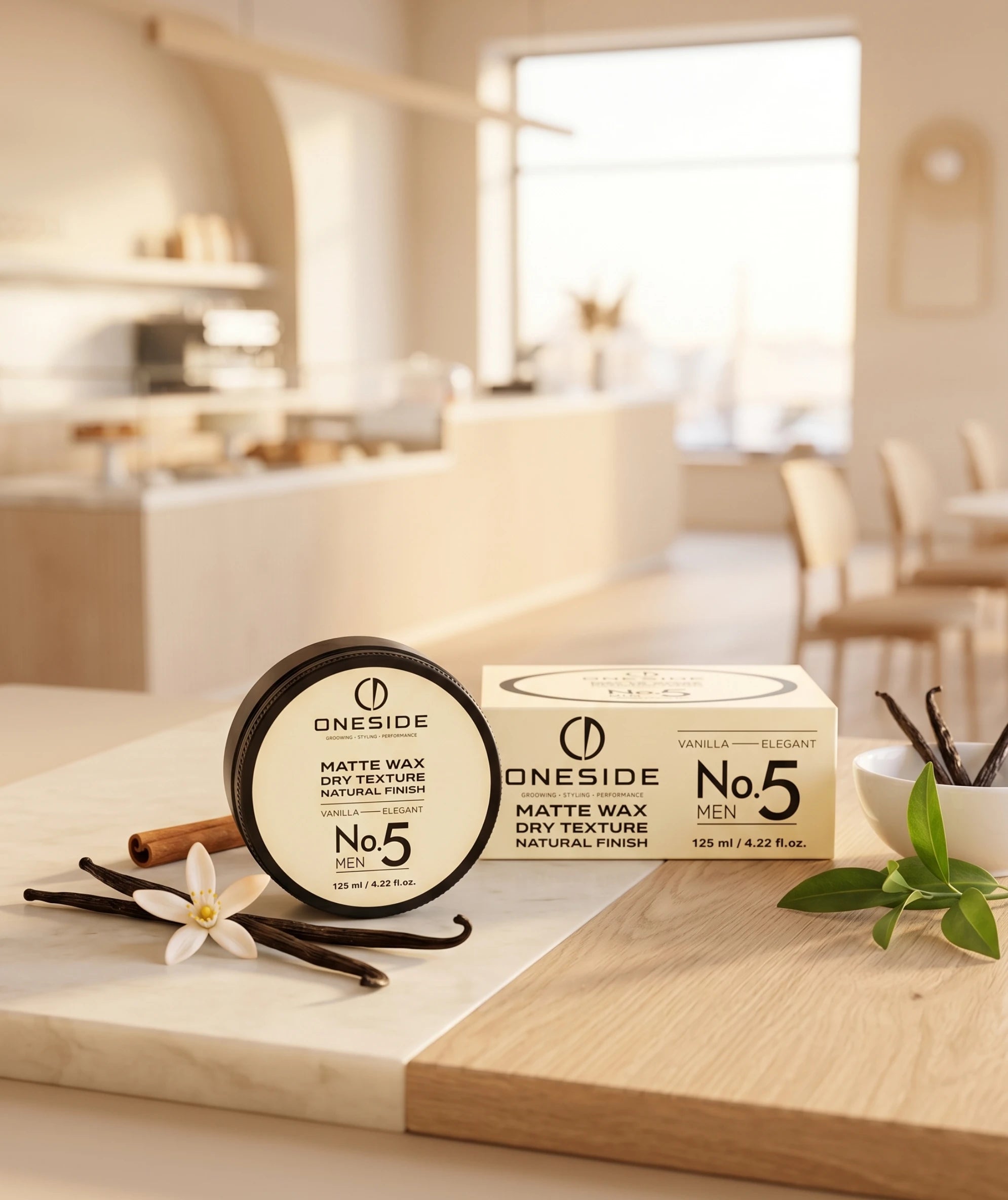 ONESIDE Matte Wax Dry Texture Natural Finish No. 5 - Vanilla Elegant