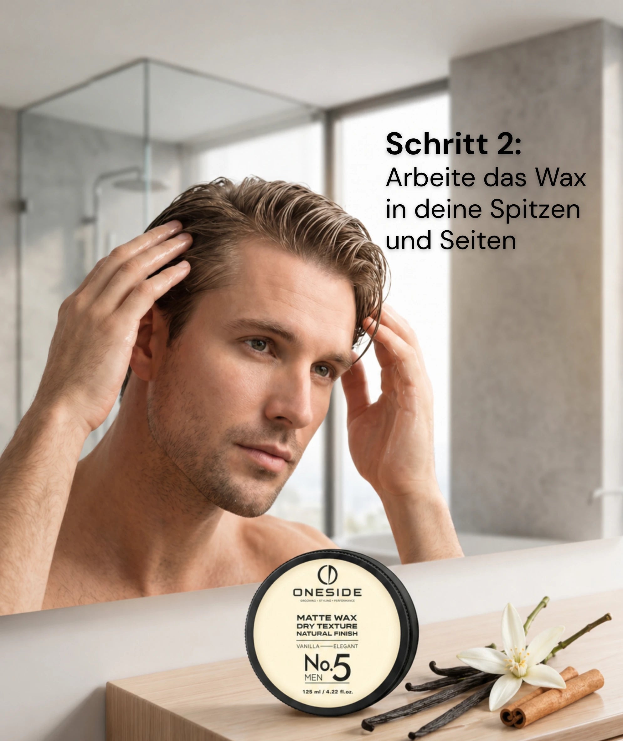 ONESIDE Matte Wax Dry Texture Natural Finish No. 5 - Vanilla Elegant